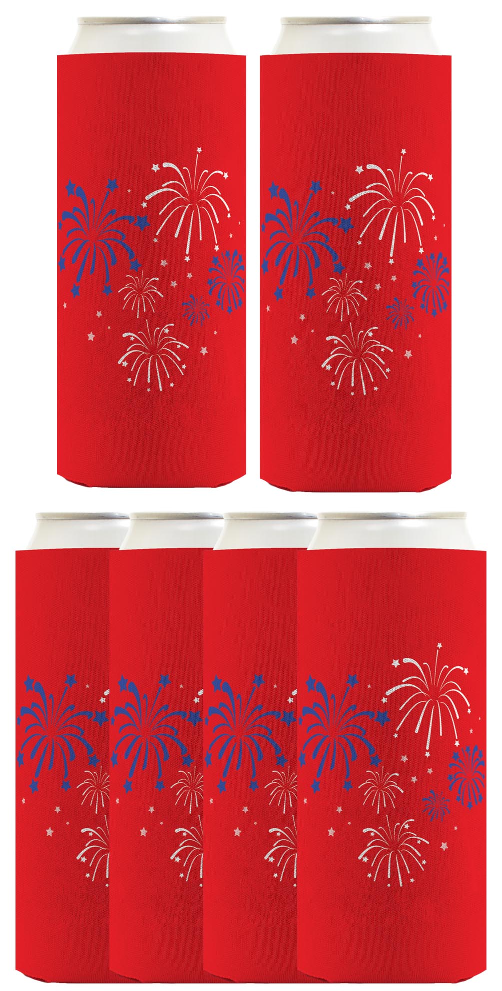 Fireworks Red Standard or Slim Can Thermocooler Drink Sleeve