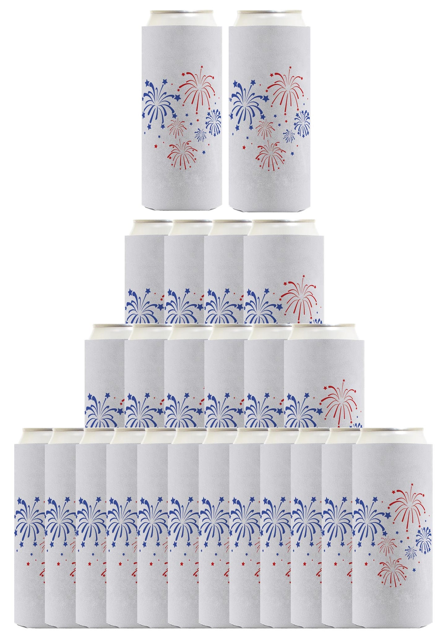 Fireworks Light Blue Standard or Slim Can Thermocooler Drink Sleeve