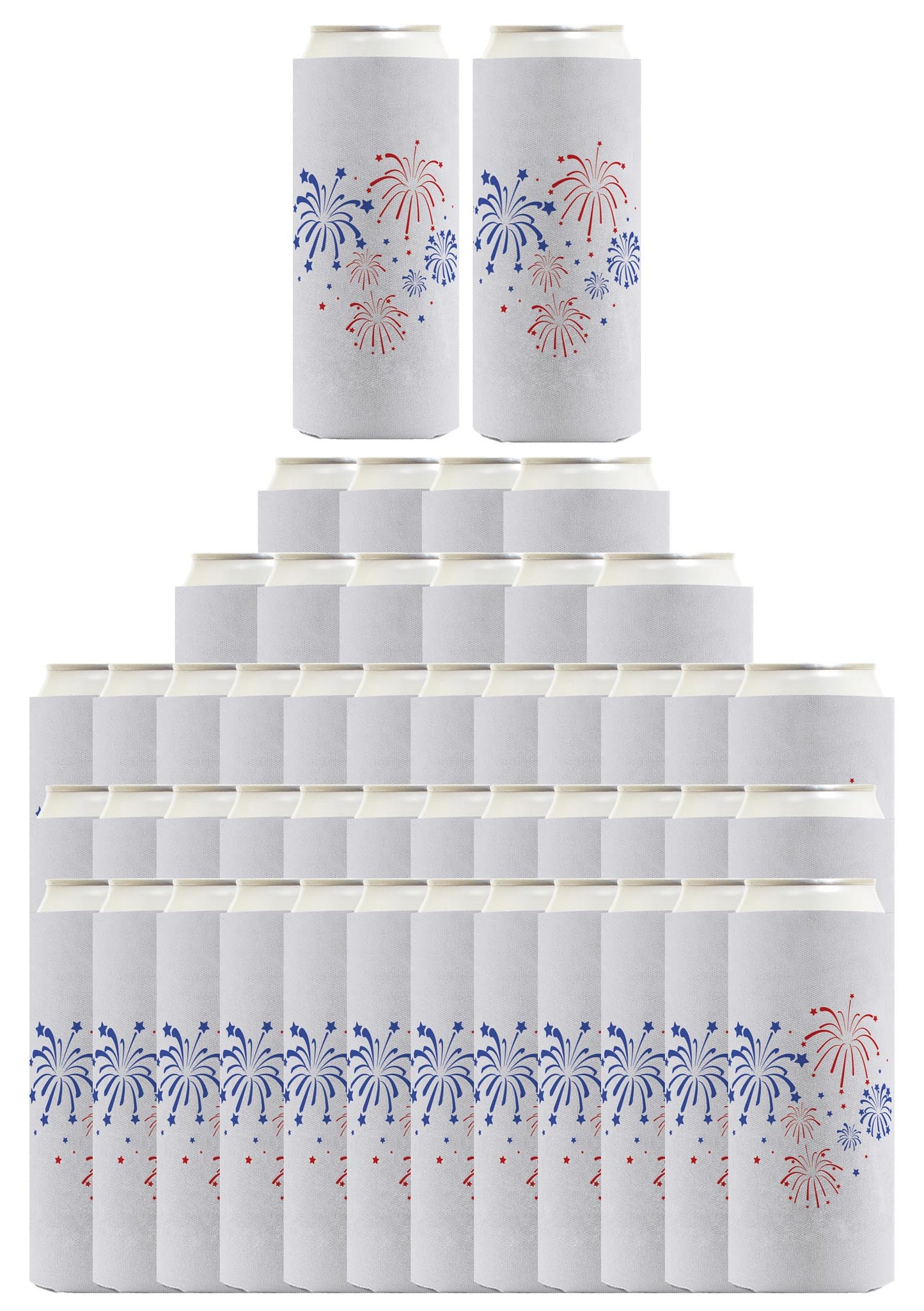 Fireworks Light Blue Standard or Slim Can Thermocooler Drink Sleeve