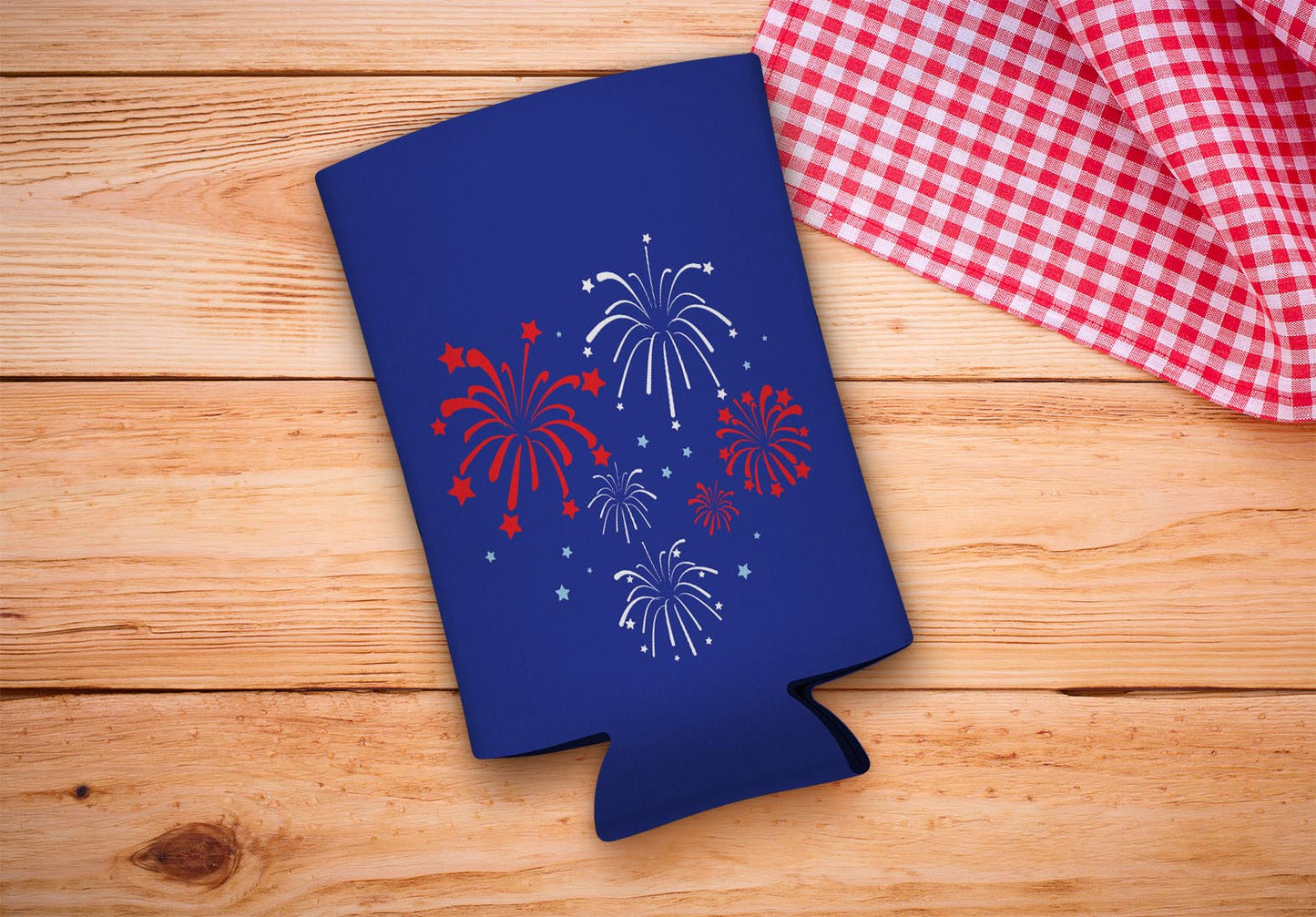 drink sleeve on a wood background