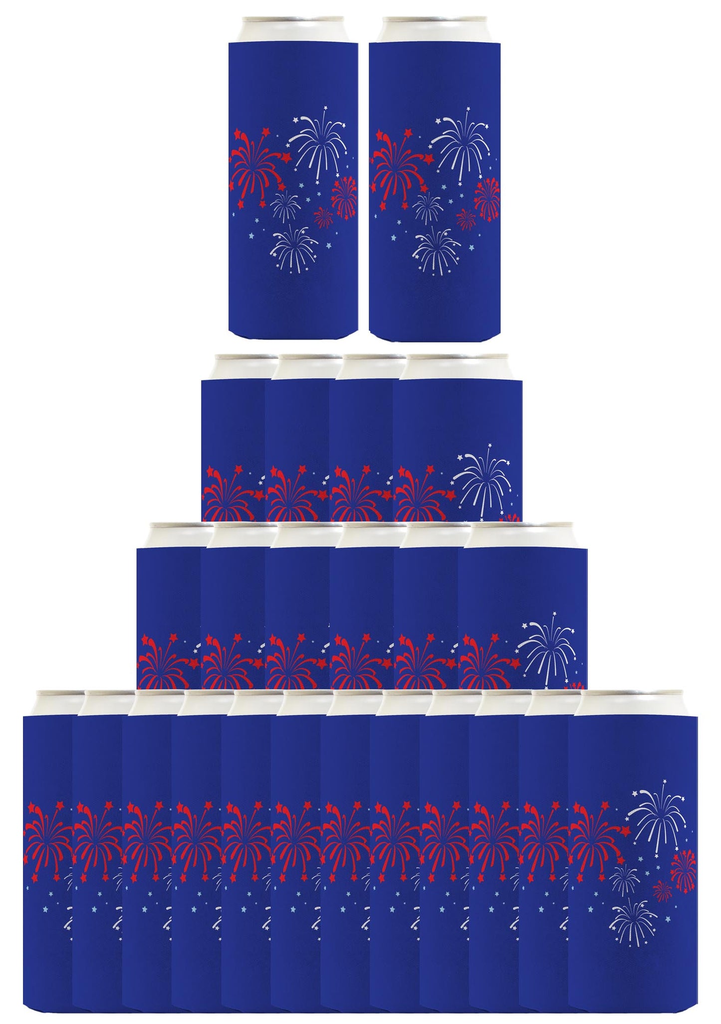 Fireworks Royal Blue Standard or Slim Can Thermocooler Drink Sleeve