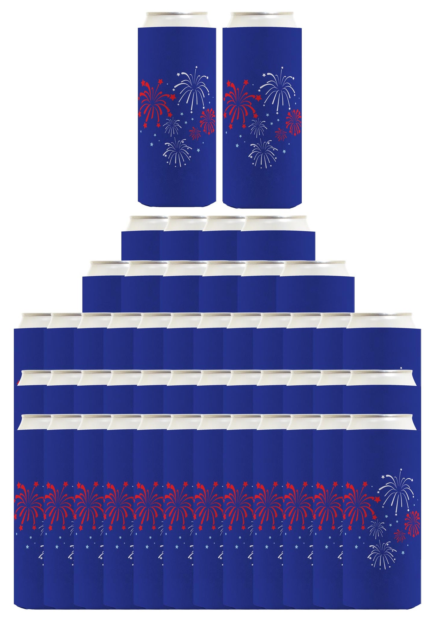 Fireworks Royal Blue Standard or Slim Can Thermocooler Drink Sleeve