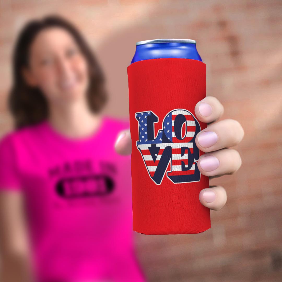 woman holding drink sleeve