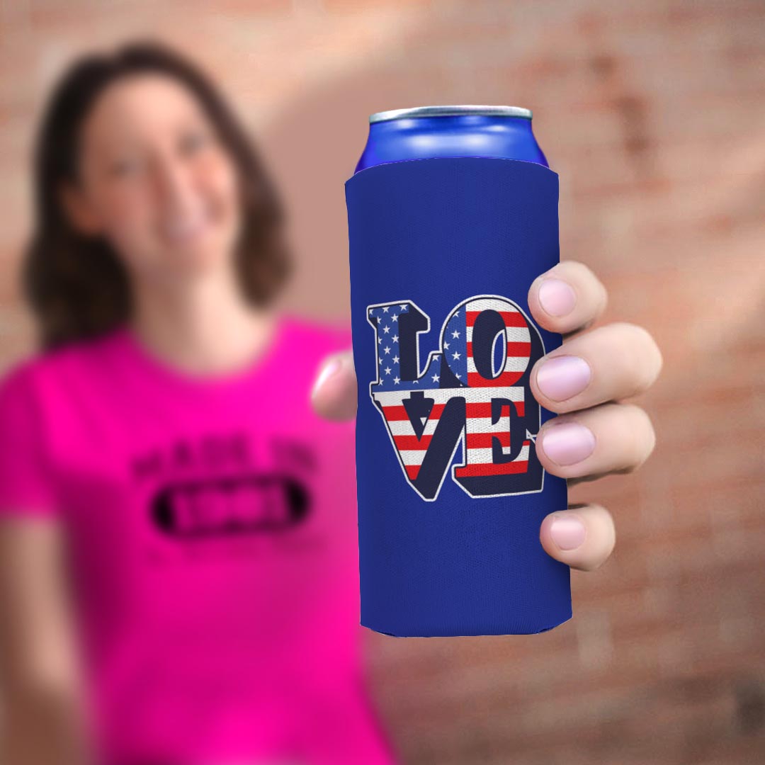 woman holding drink sleeve