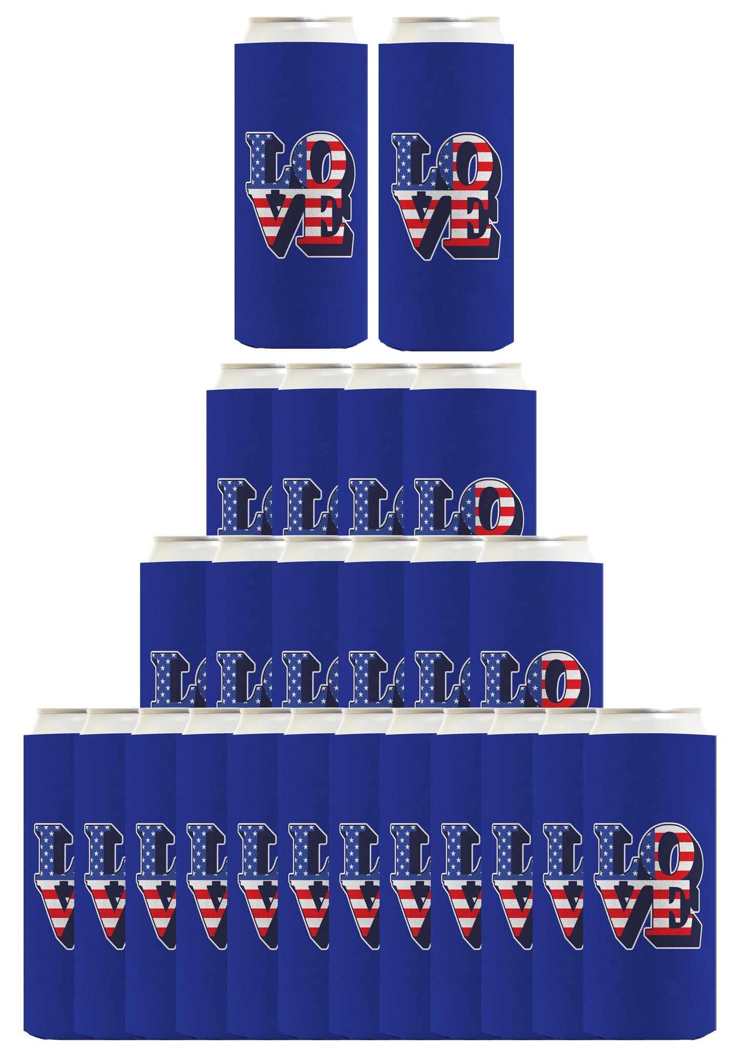 Love America Royal Blue Standard or Slim Can Thermocooler Drink Sleeve