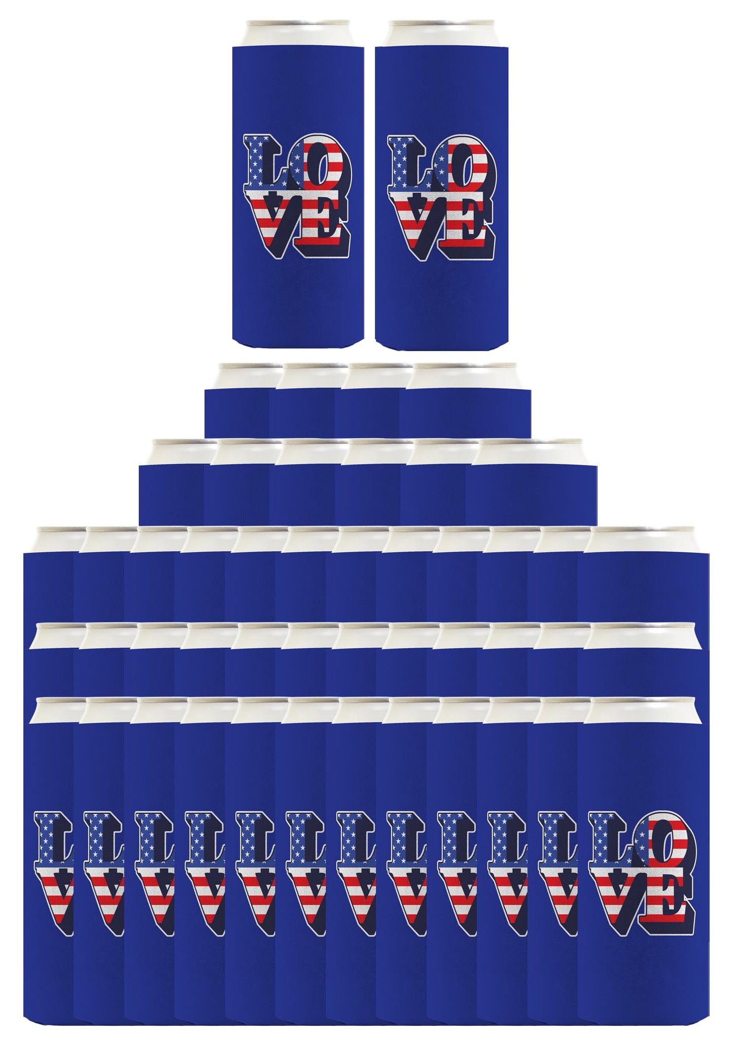 Love America Royal Blue Standard or Slim Can Thermocooler Drink Sleeve