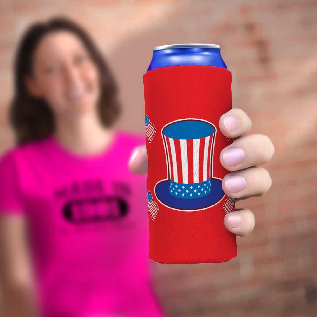 woman holding drink sleeve