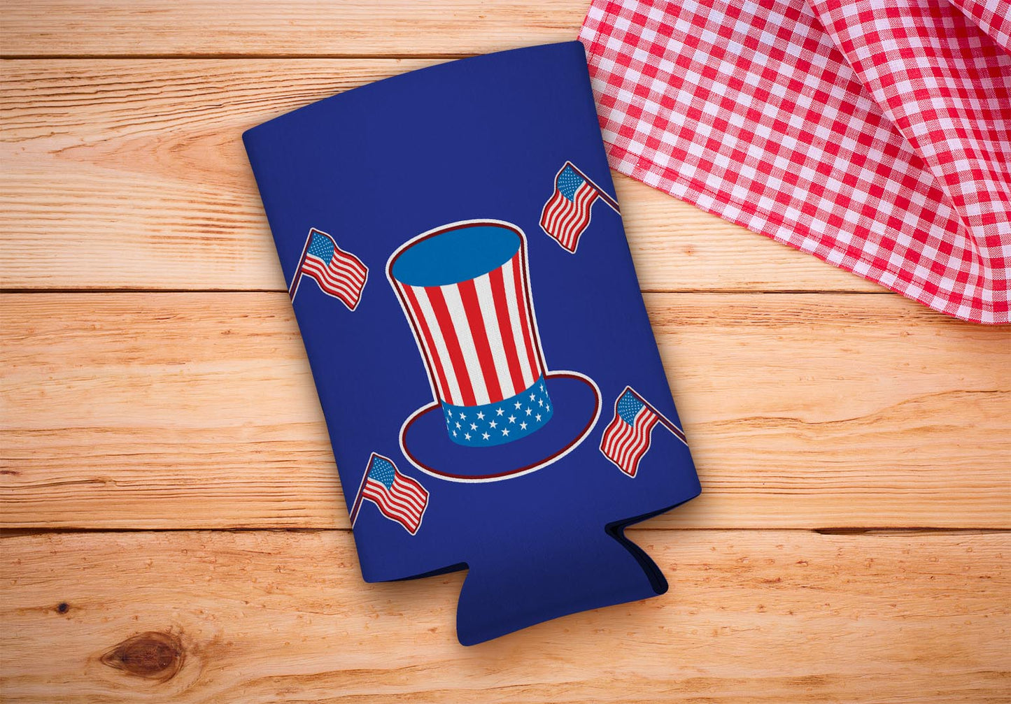 drink sleeve on a wood background