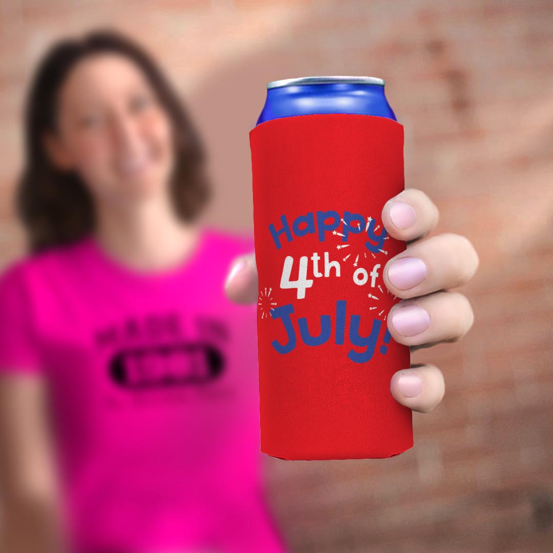 woman holding drink sleeve