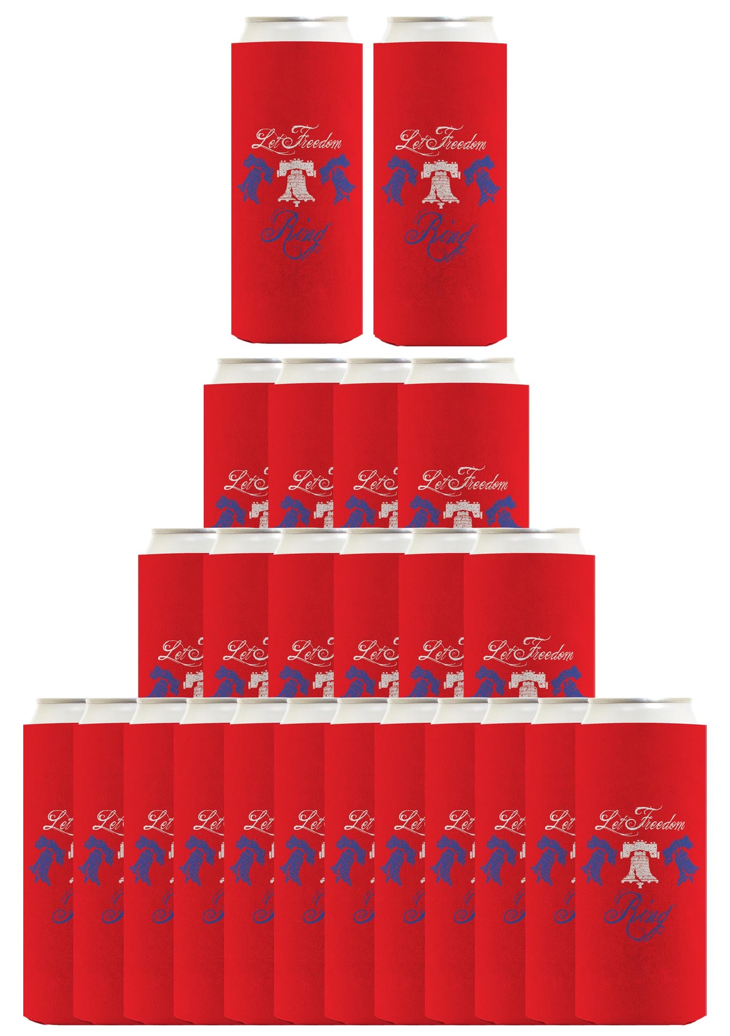 Let Freedom Ring Red Standard or Slim Can Thermocooler Drink Sleeve