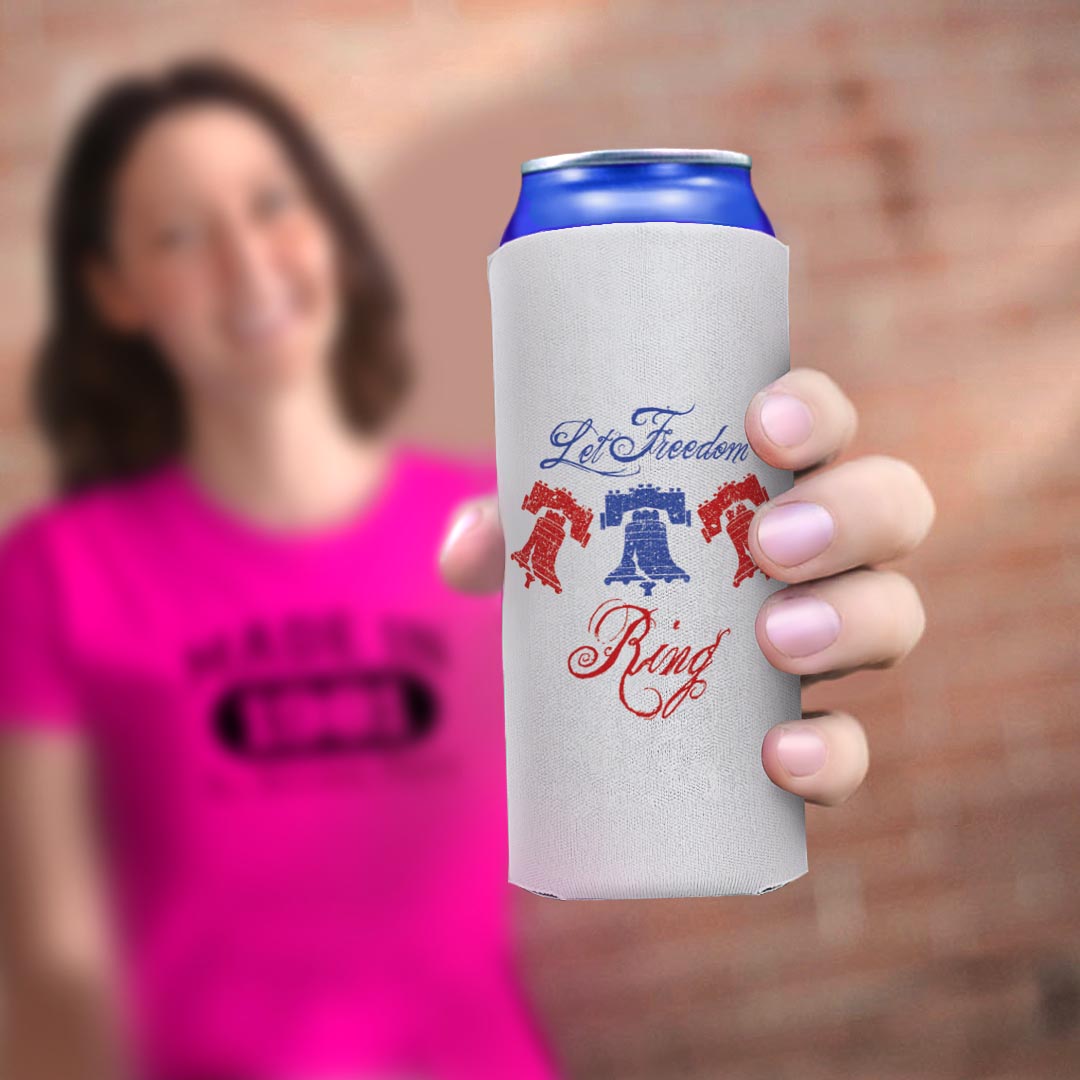 woman holding drink sleeve
