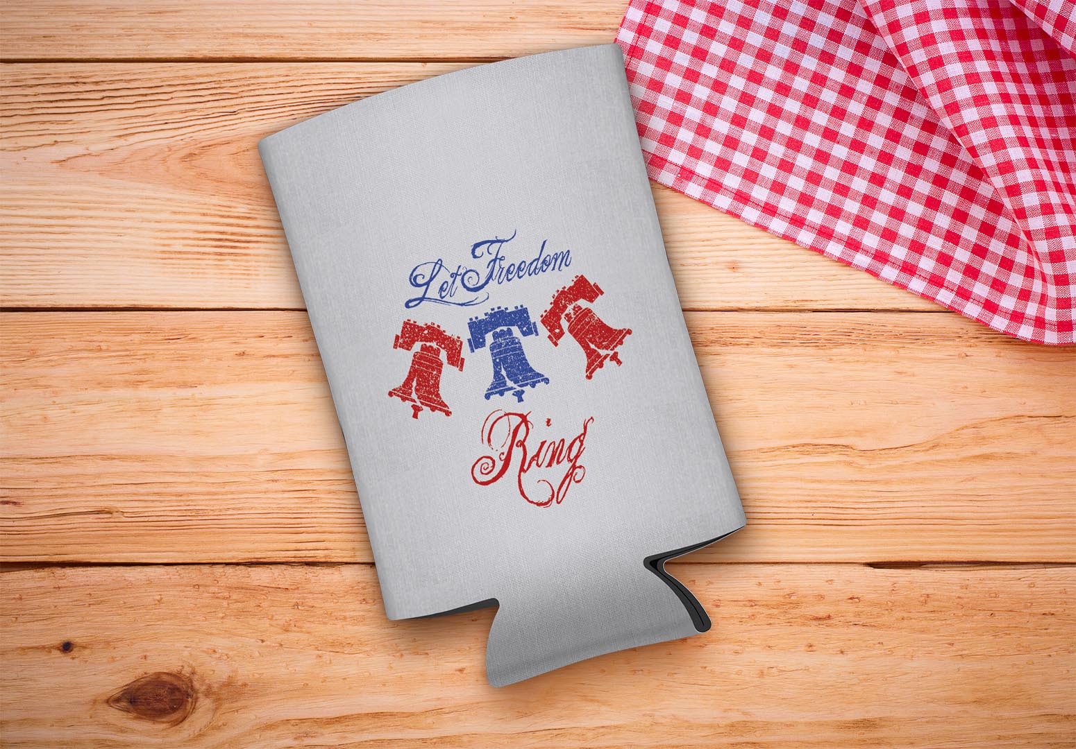 drink sleeve on a wood background