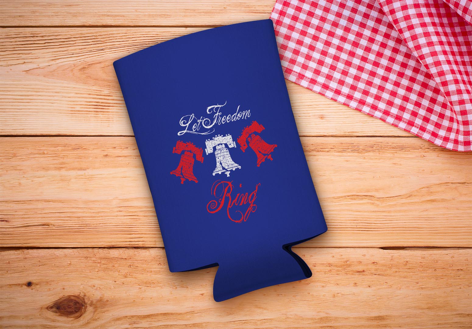 drink sleeve on a wood background