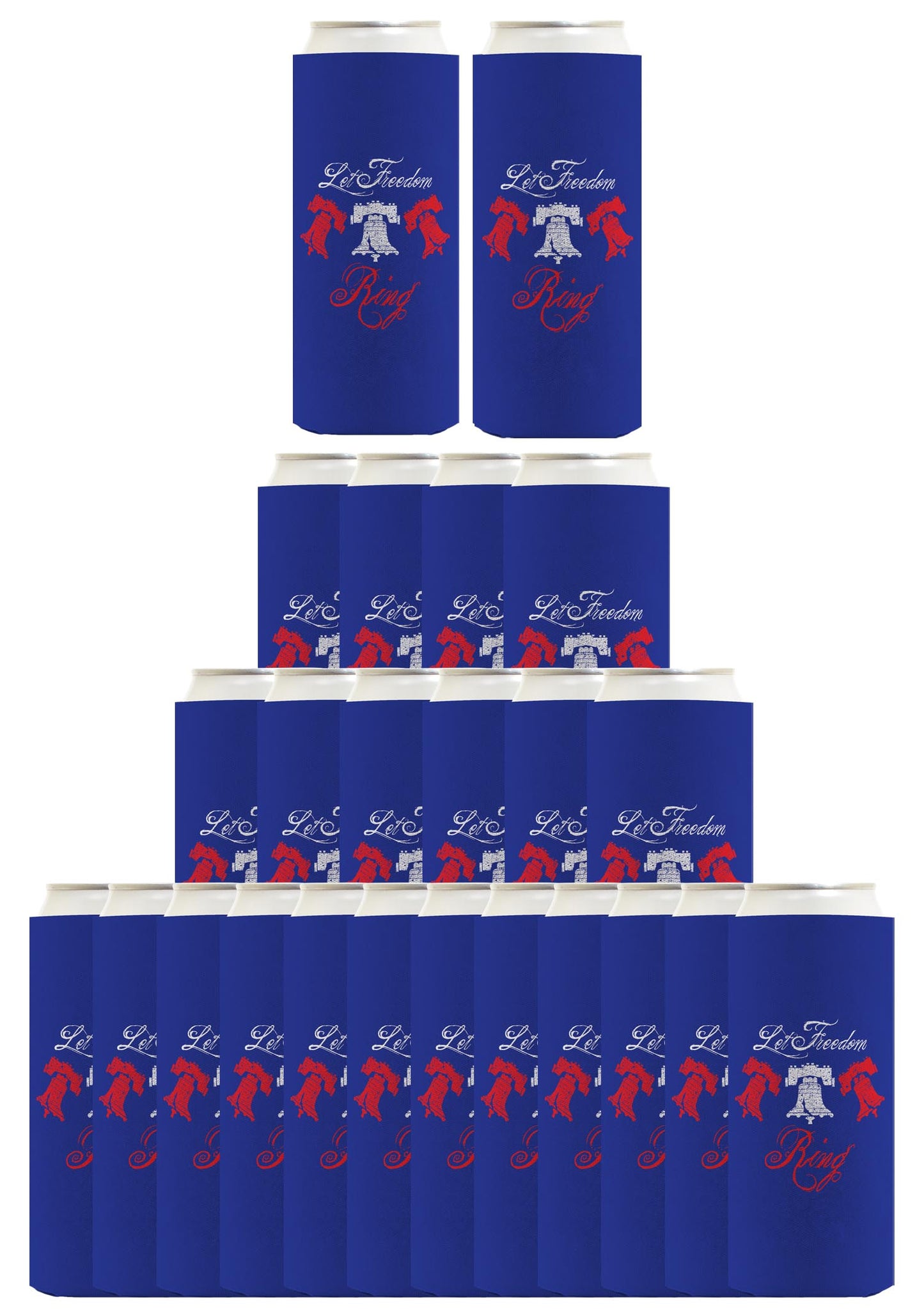 Let Freedom Ring Royal Blue Standard or Slim Can Thermocooler Drink Sleeve