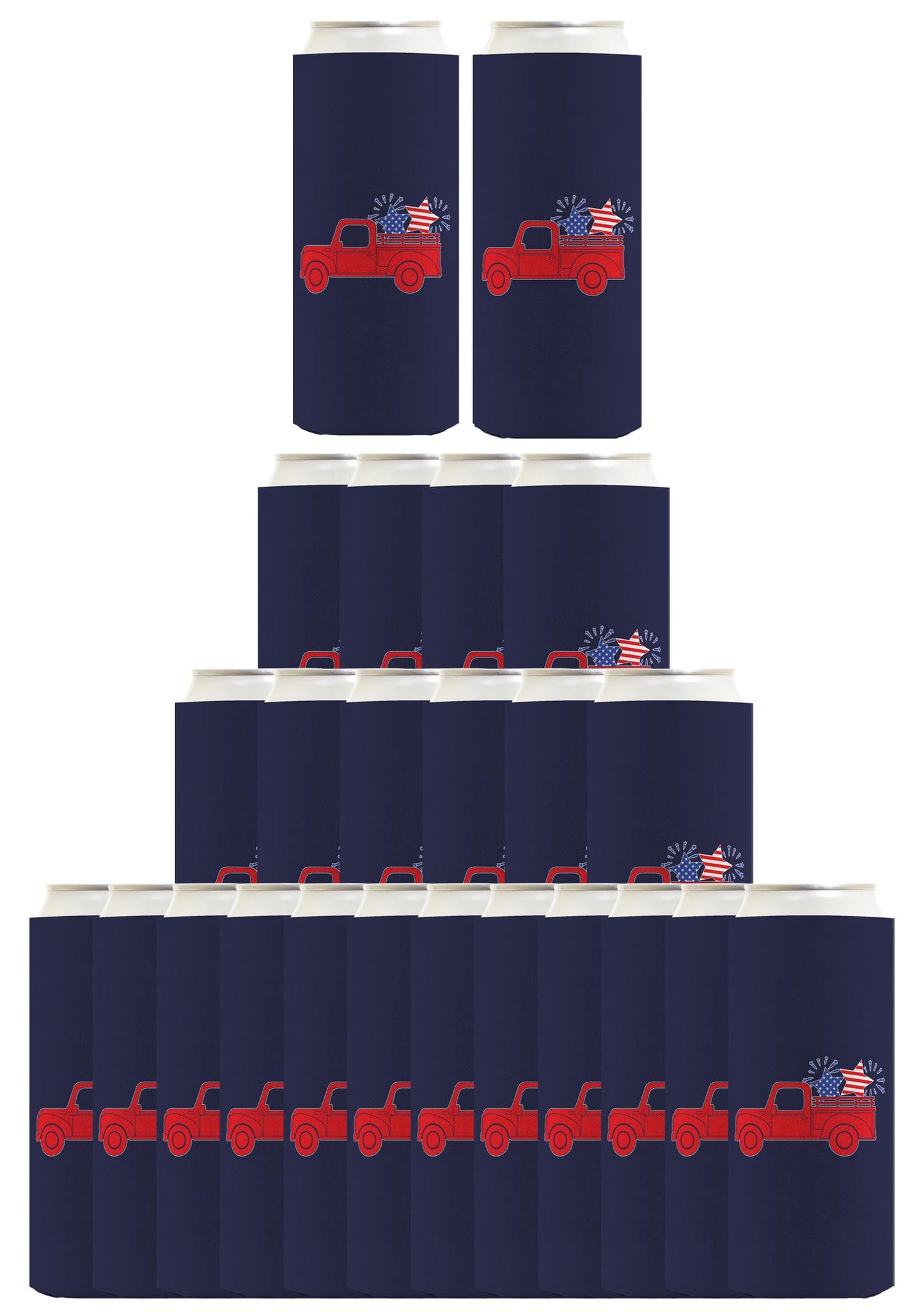Stars and Stripes Truck Navy Standard or Slim Can Thermocooler Drink Sleeve