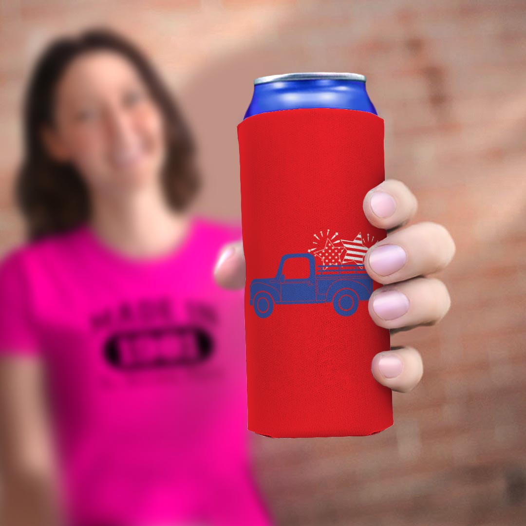 woman holding drink sleeve