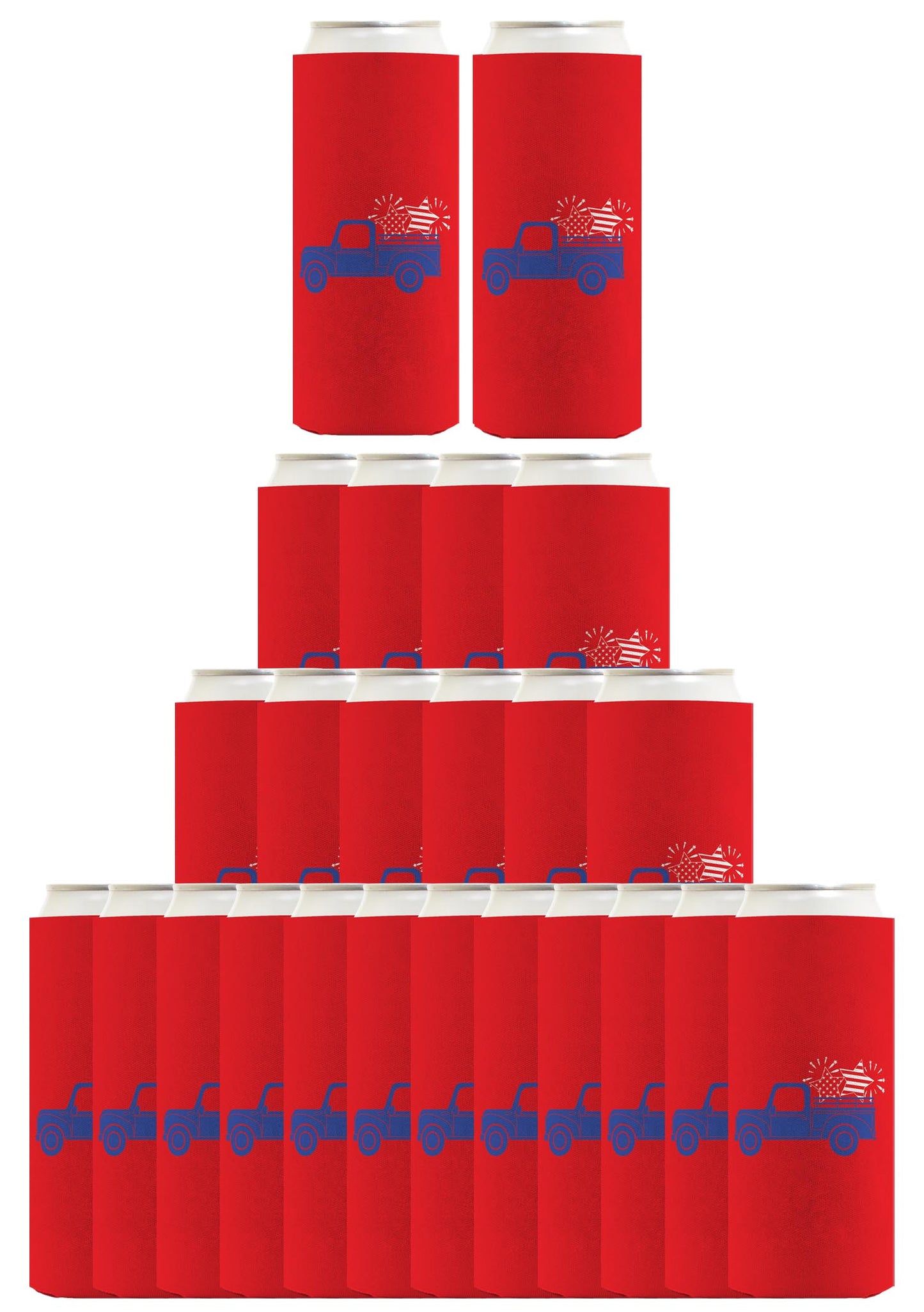 Stars and Stripes Truck Red Standard or Slim Can Thermocooler Drink Sleeve