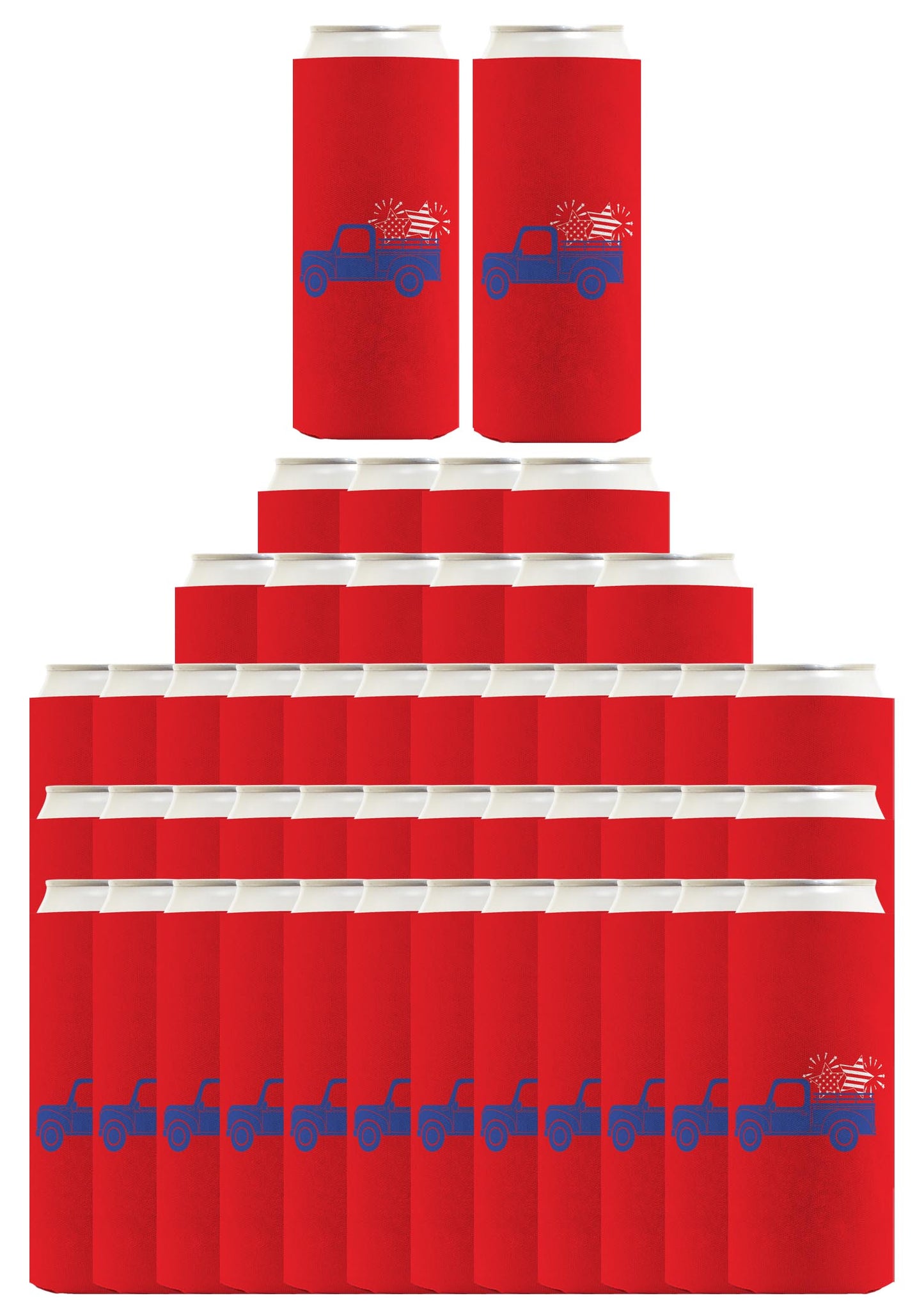 Stars and Stripes Truck Red Standard or Slim Can Thermocooler Drink Sleeve