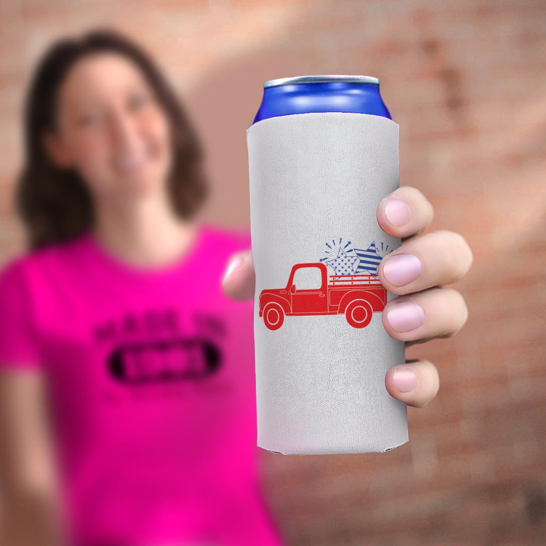 woman holding drink sleeve