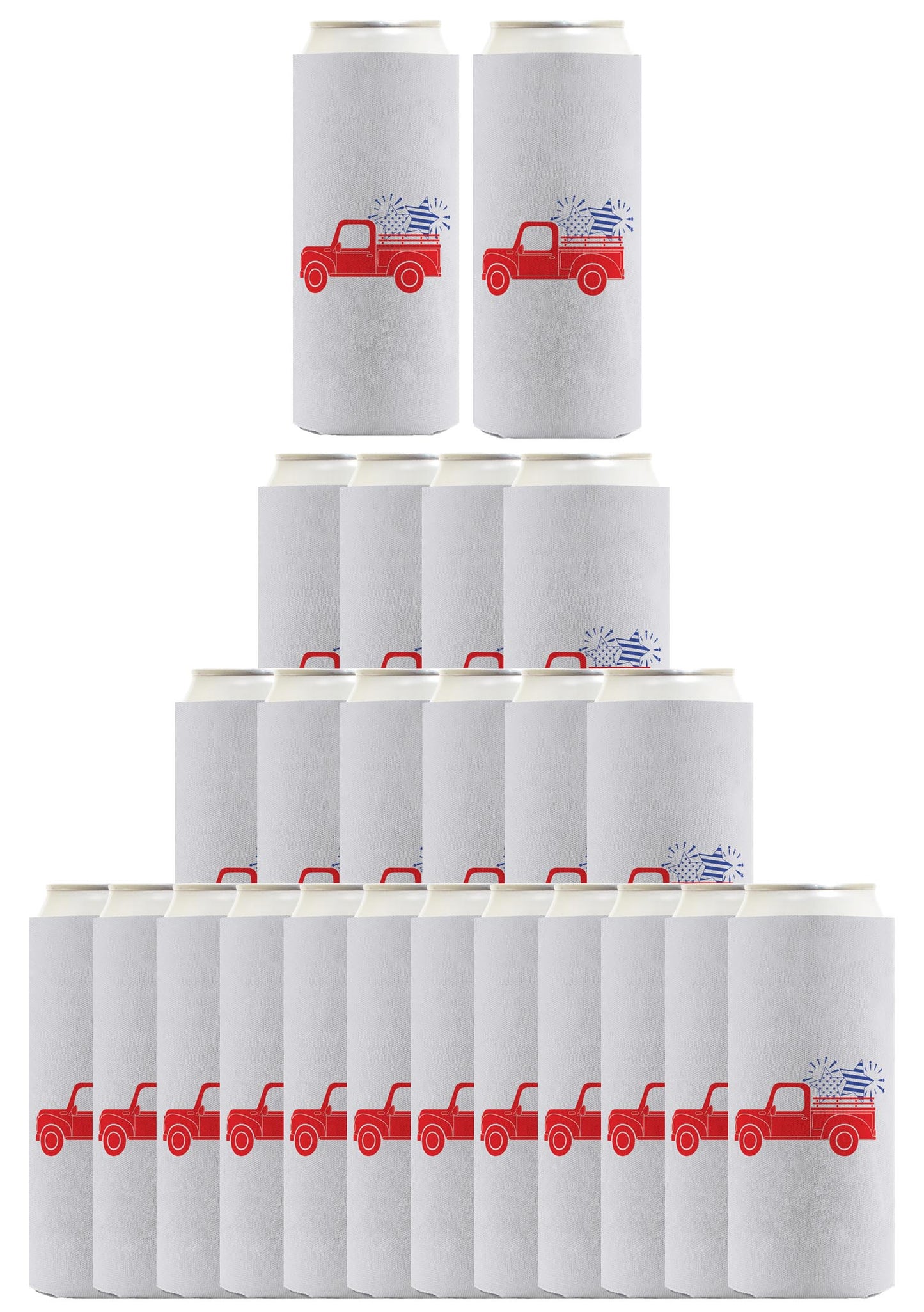 Stars and Stripes Truck Light Blue Standard or Slim Can Thermocooler Drink Sleeve