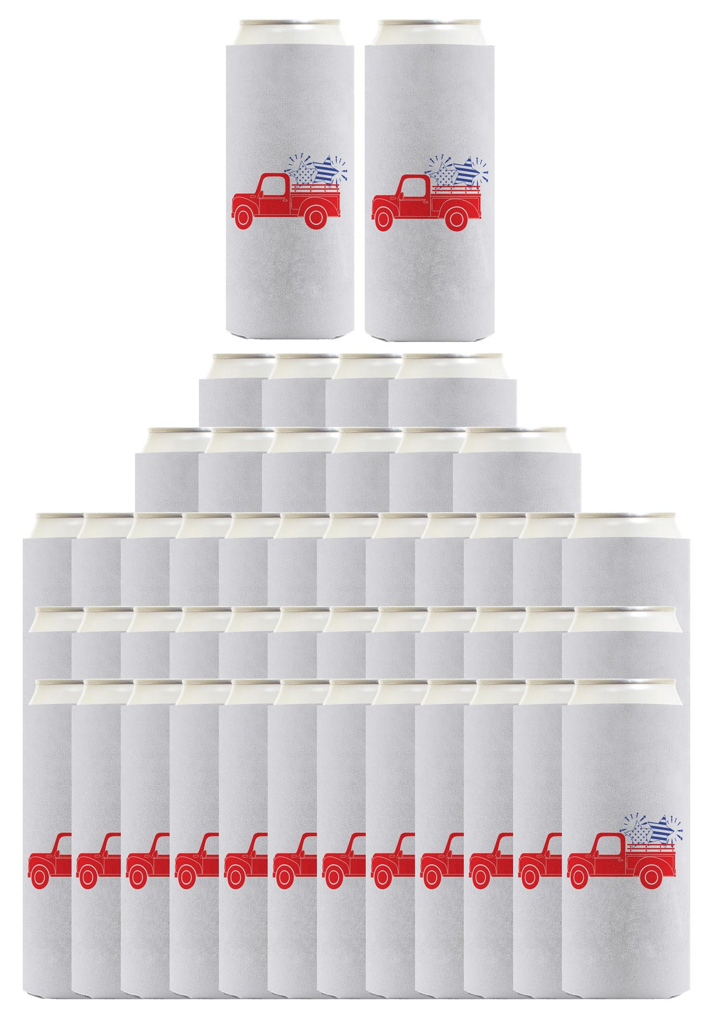 Stars and Stripes Truck Light Blue Standard or Slim Can Thermocooler Drink Sleeve