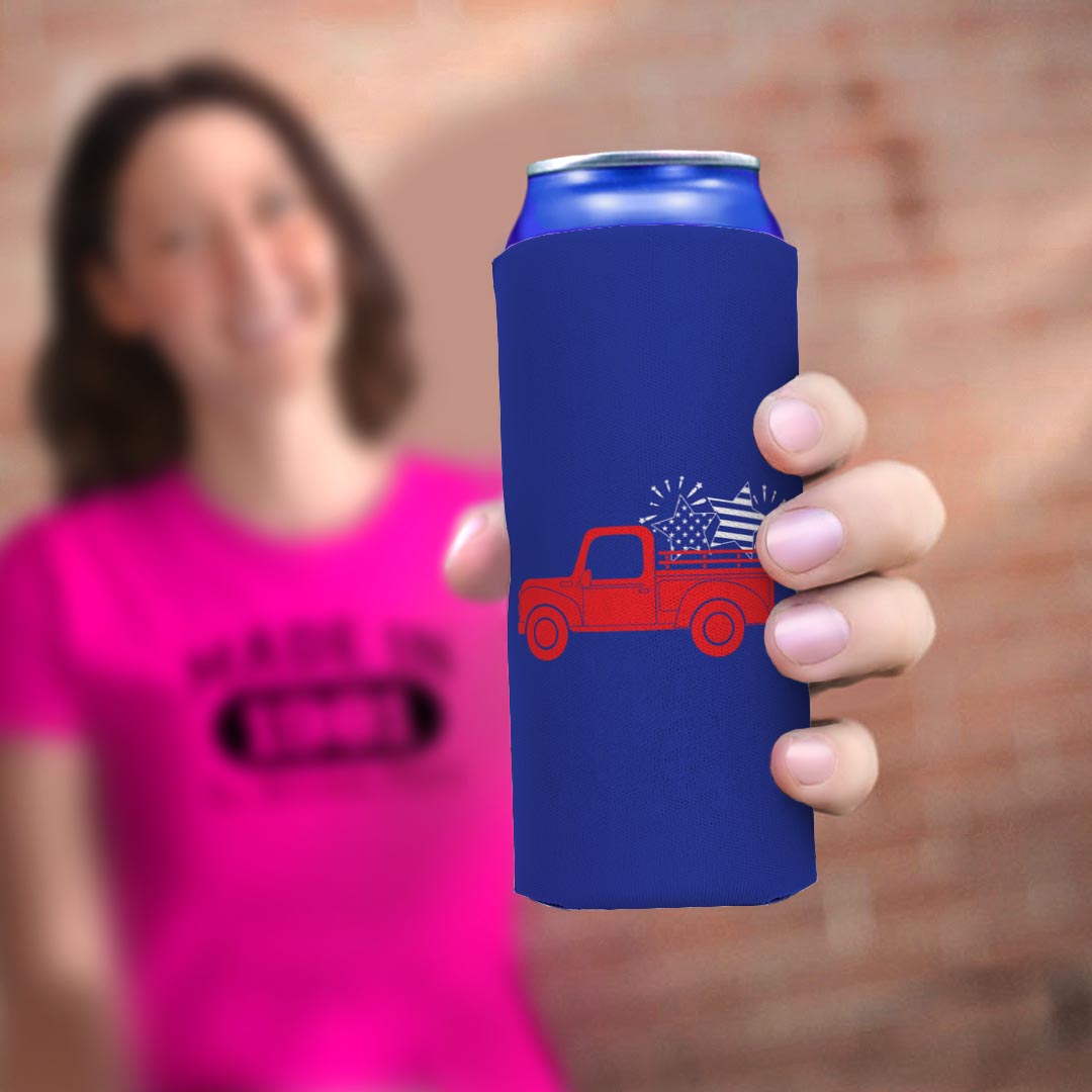 woman holding drink sleeve