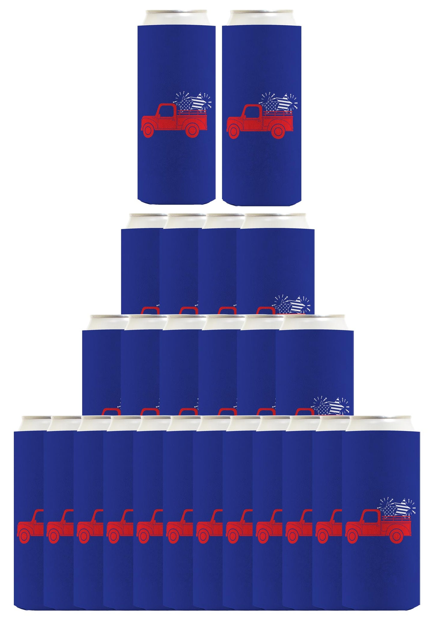 Stars and Stripes Truck Royal Blue Standard or Slim Can Thermocooler Drink Sleeve