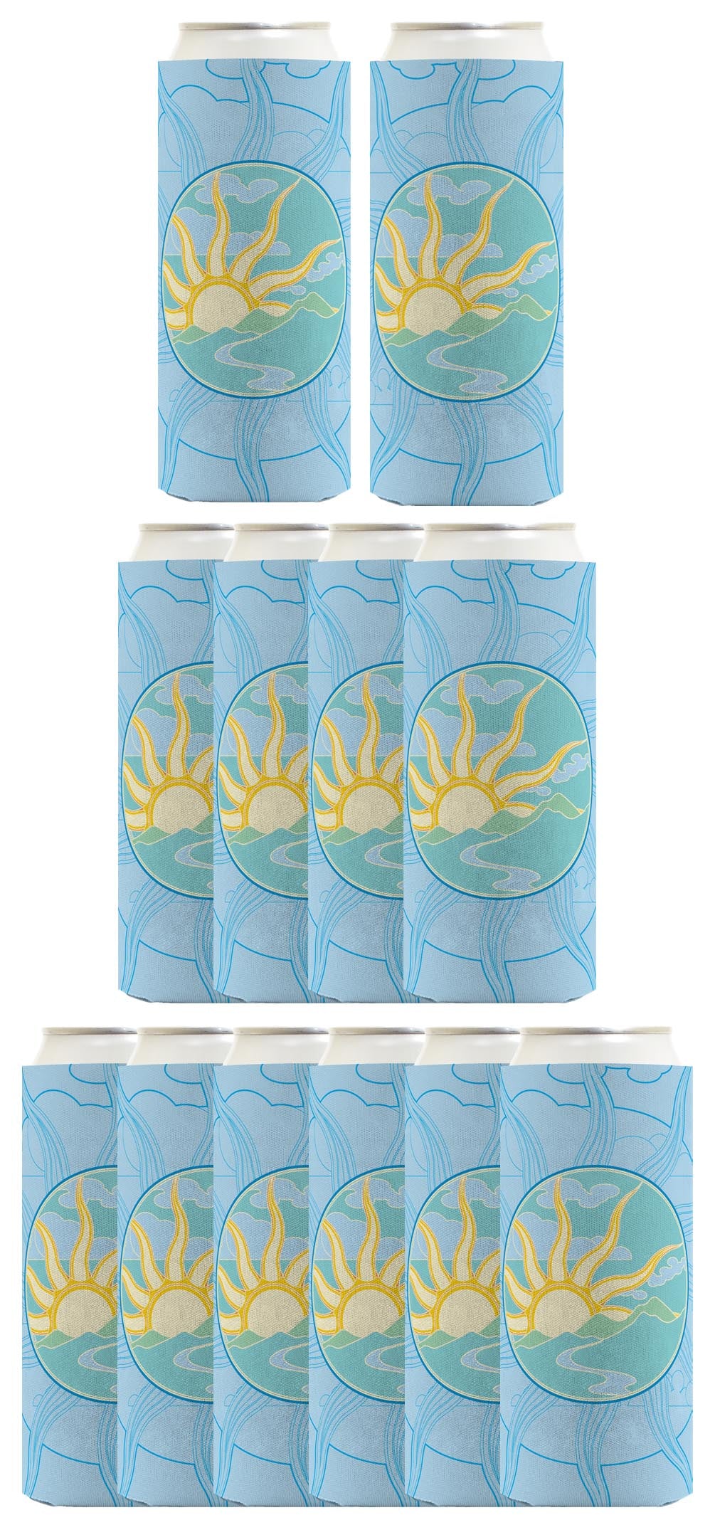 Summer Solstice Sunrise Standard or Slim Can Thermocooler Drink Sleeve