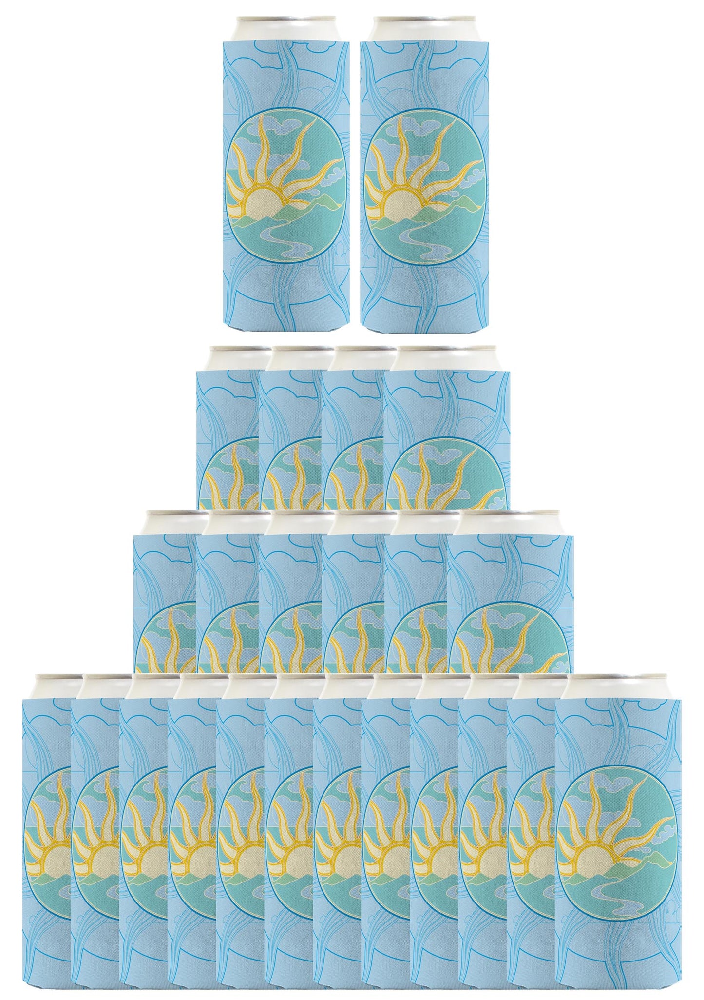 Summer Solstice Sunrise Standard or Slim Can Thermocooler Drink Sleeve