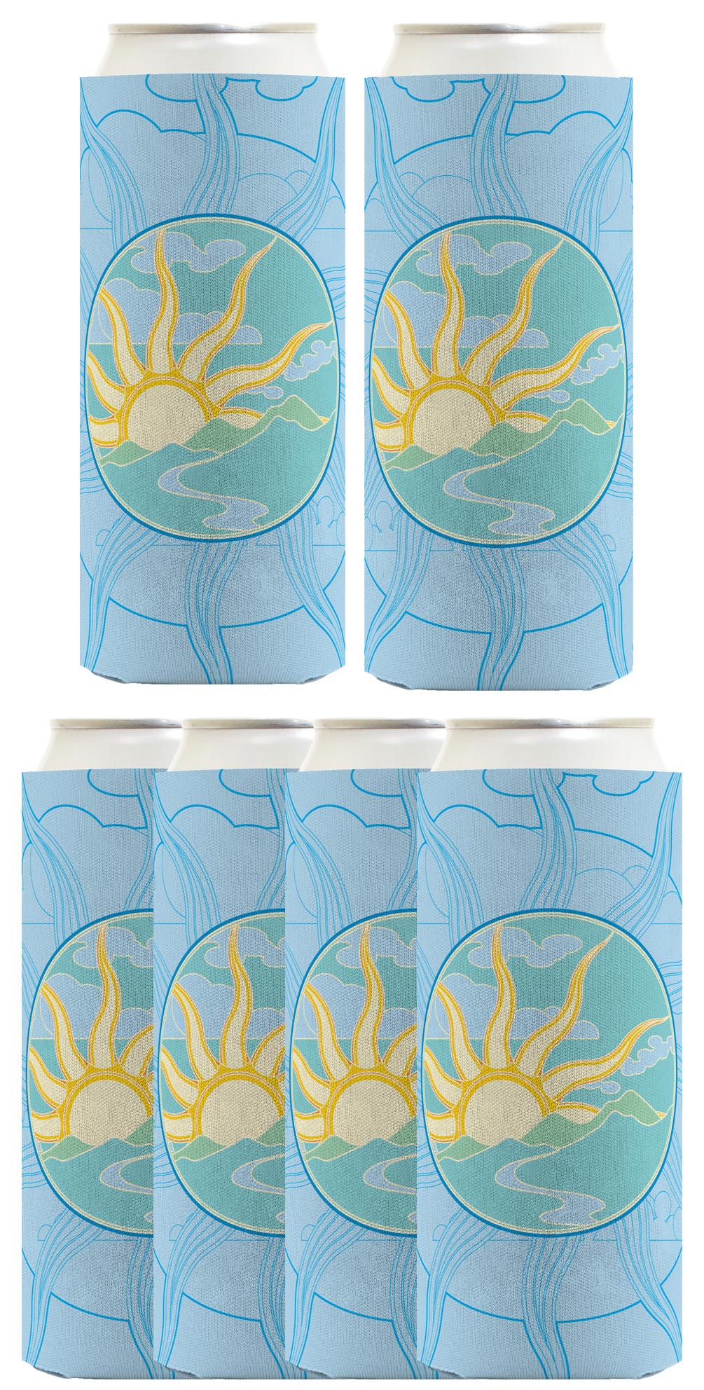 Summer Solstice Sunrise Standard or Slim Can Thermocooler Drink Sleeve