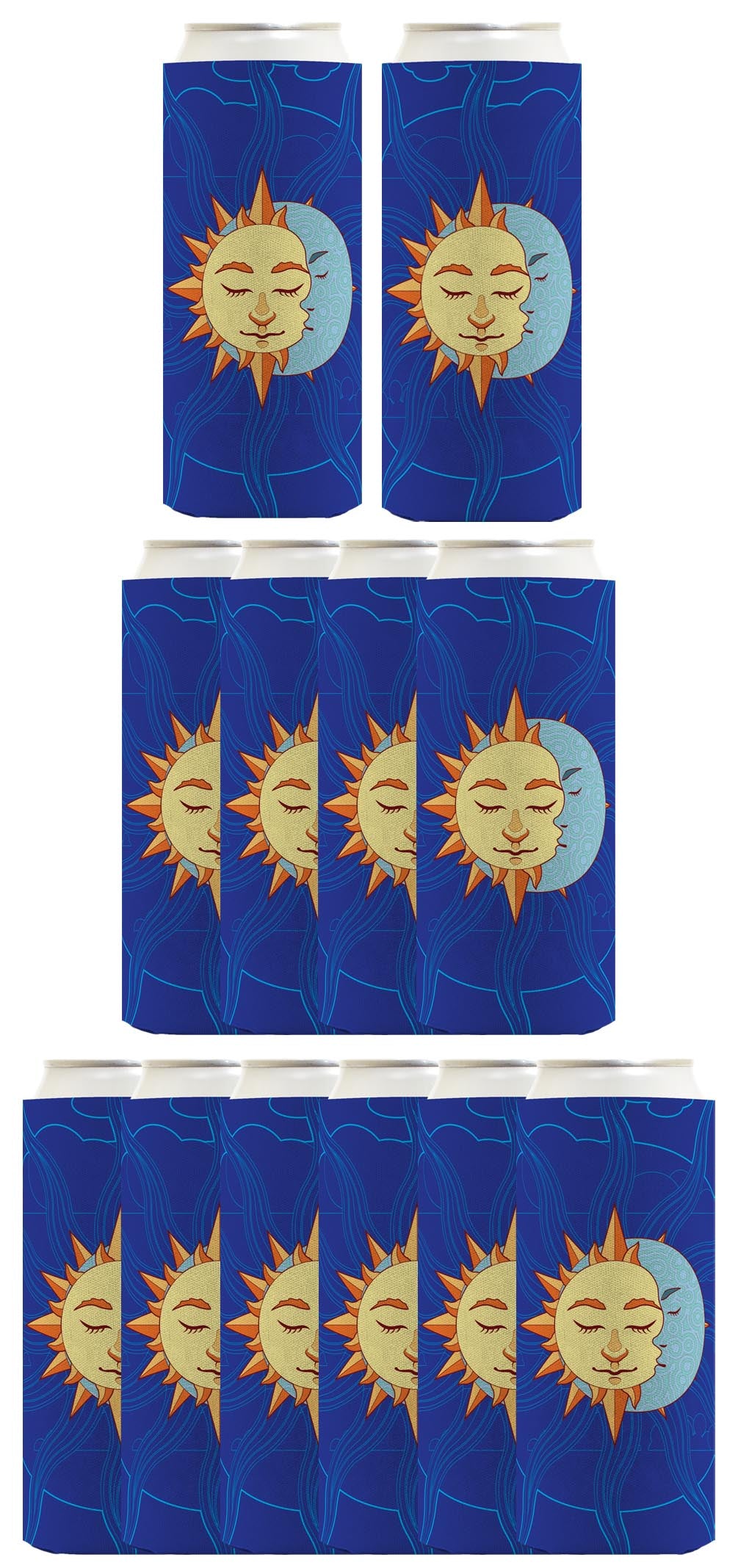 Summer Solstice More Sun Than Moon Standard or Slim Can Thermocooler Drink Sleeve