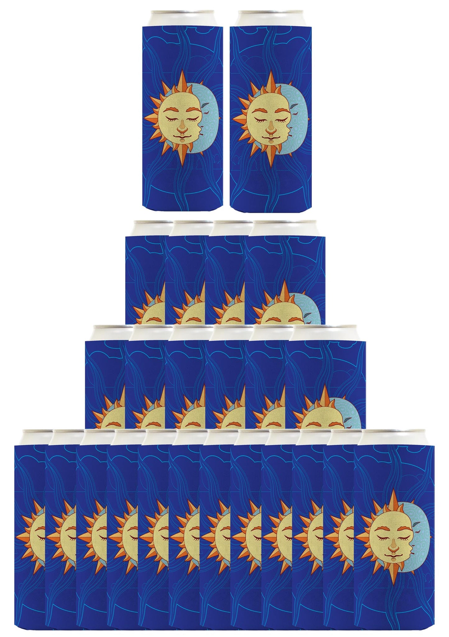 Summer Solstice More Sun Than Moon Standard or Slim Can Thermocooler Drink Sleeve
