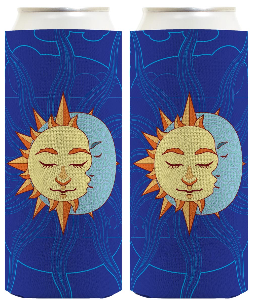 Summer Solstice More Sun Than Moon Standard or Slim Can Thermocooler Drink Sleeve