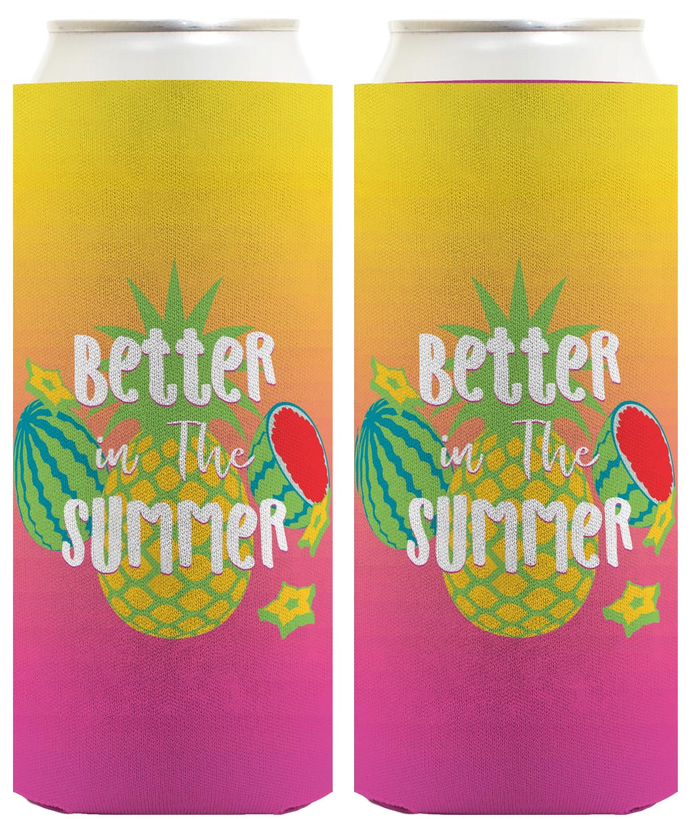 Summer Vibes Better In The Summer Standard or Slim Can Thermocooler Drink Sleeve