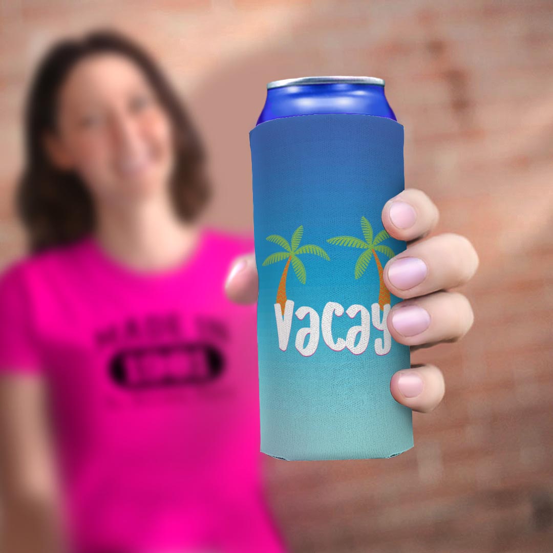 woman holding drink sleeve