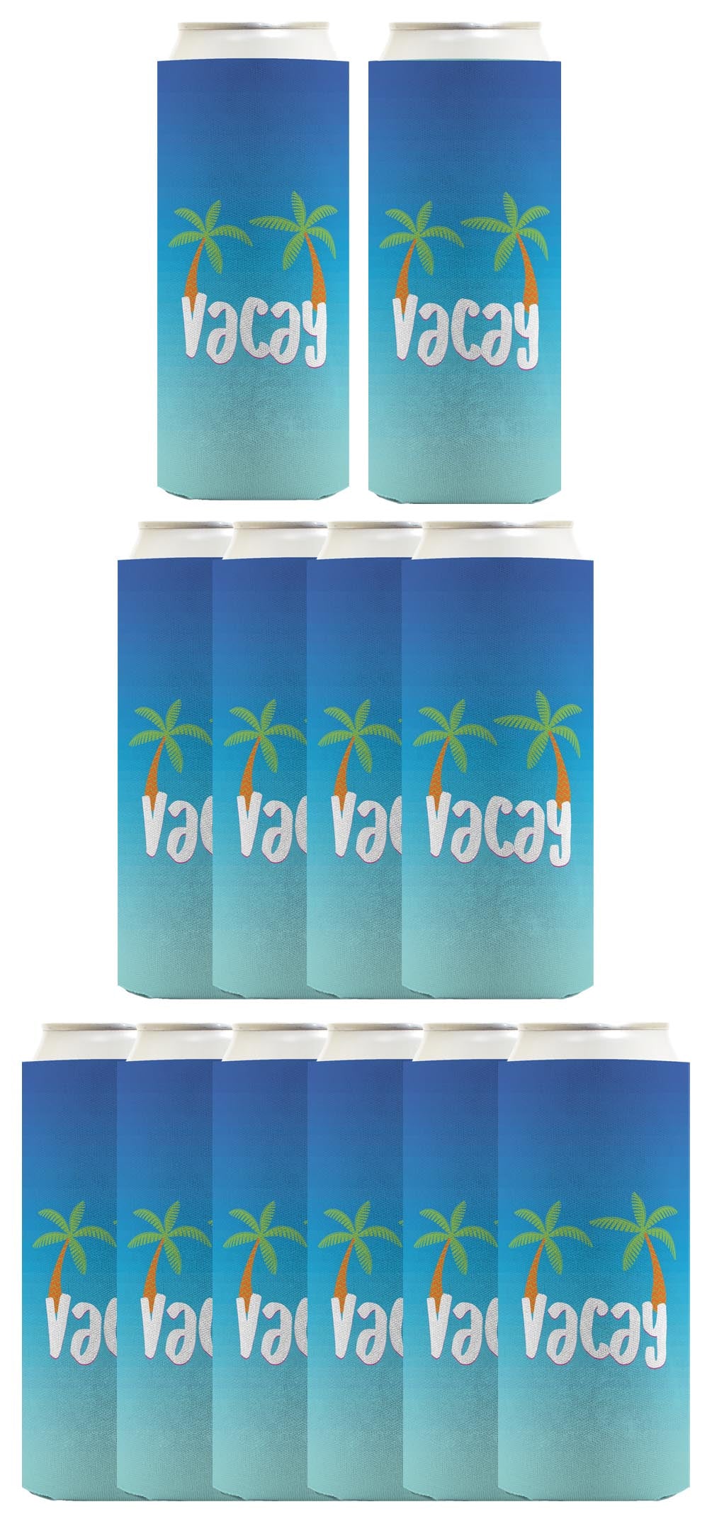 Summer Vibes Vacay Standard or Slim Can Thermocooler Drink Sleeve