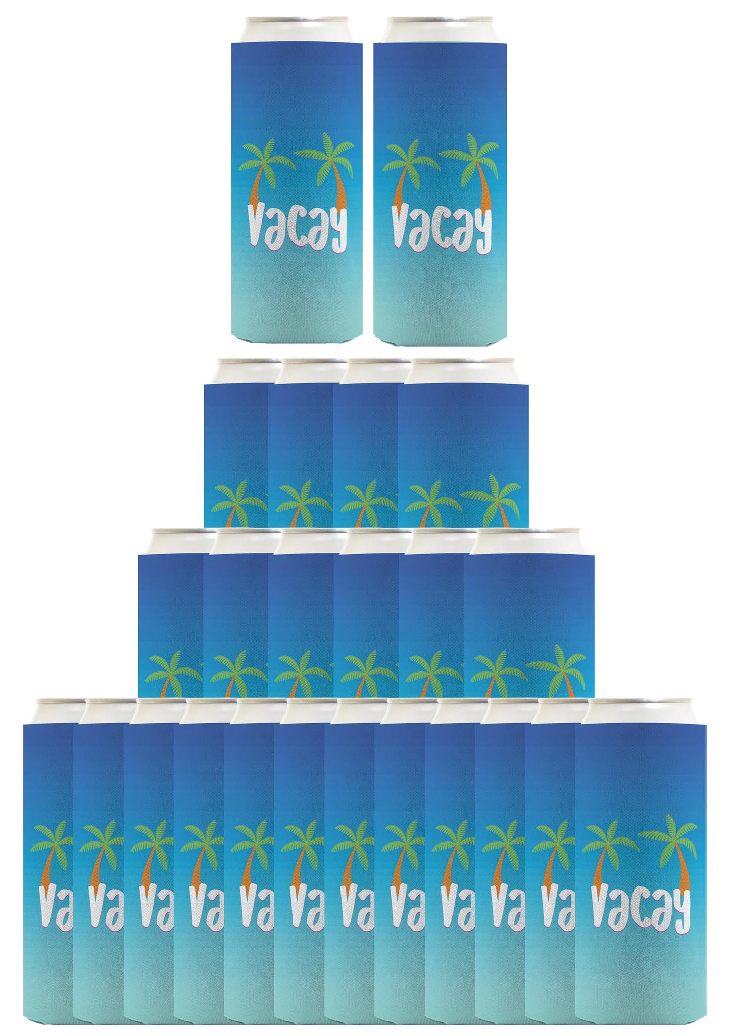 Summer Vibes Vacay Standard or Slim Can Thermocooler Drink Sleeve