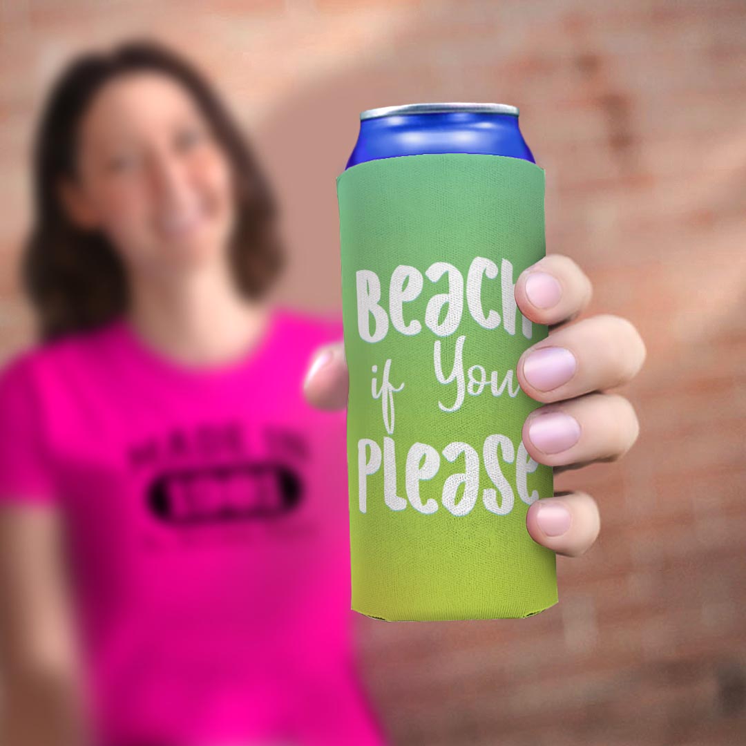 woman holding drink sleeve