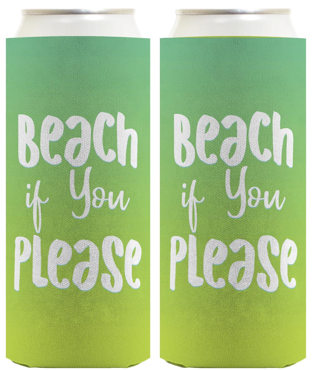 Summer Vibes Beach If You Please Standard or Slim Can Thermocooler Drink Sleeve