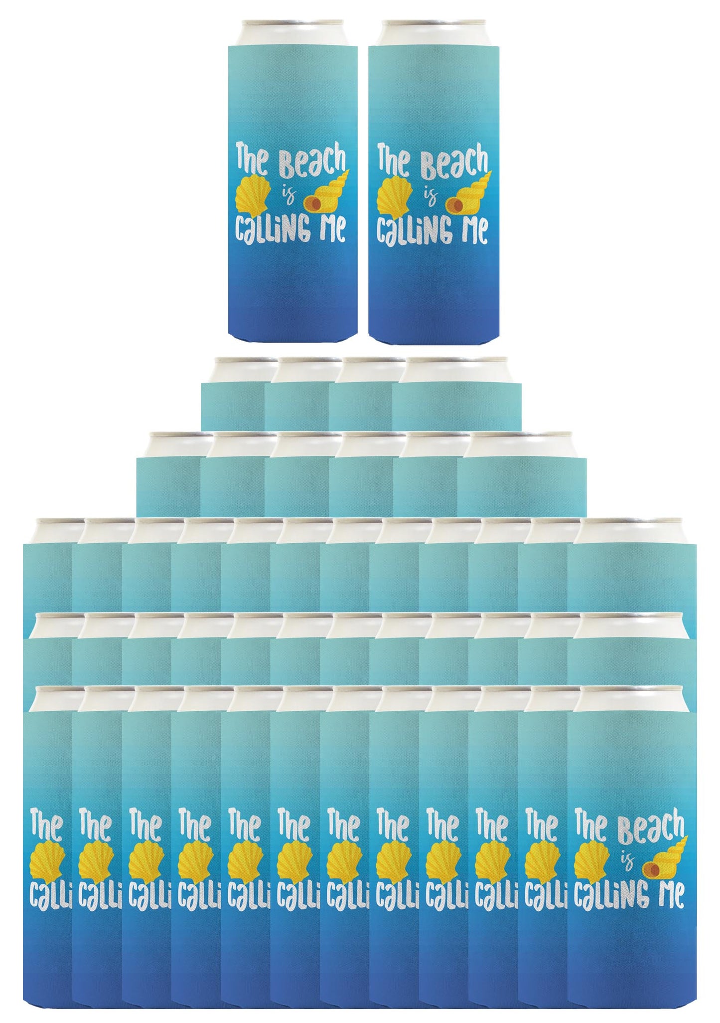 Summer Vibes The Beach Is Calling Me Standard or Slim Can Thermocooler Drink Sleeve