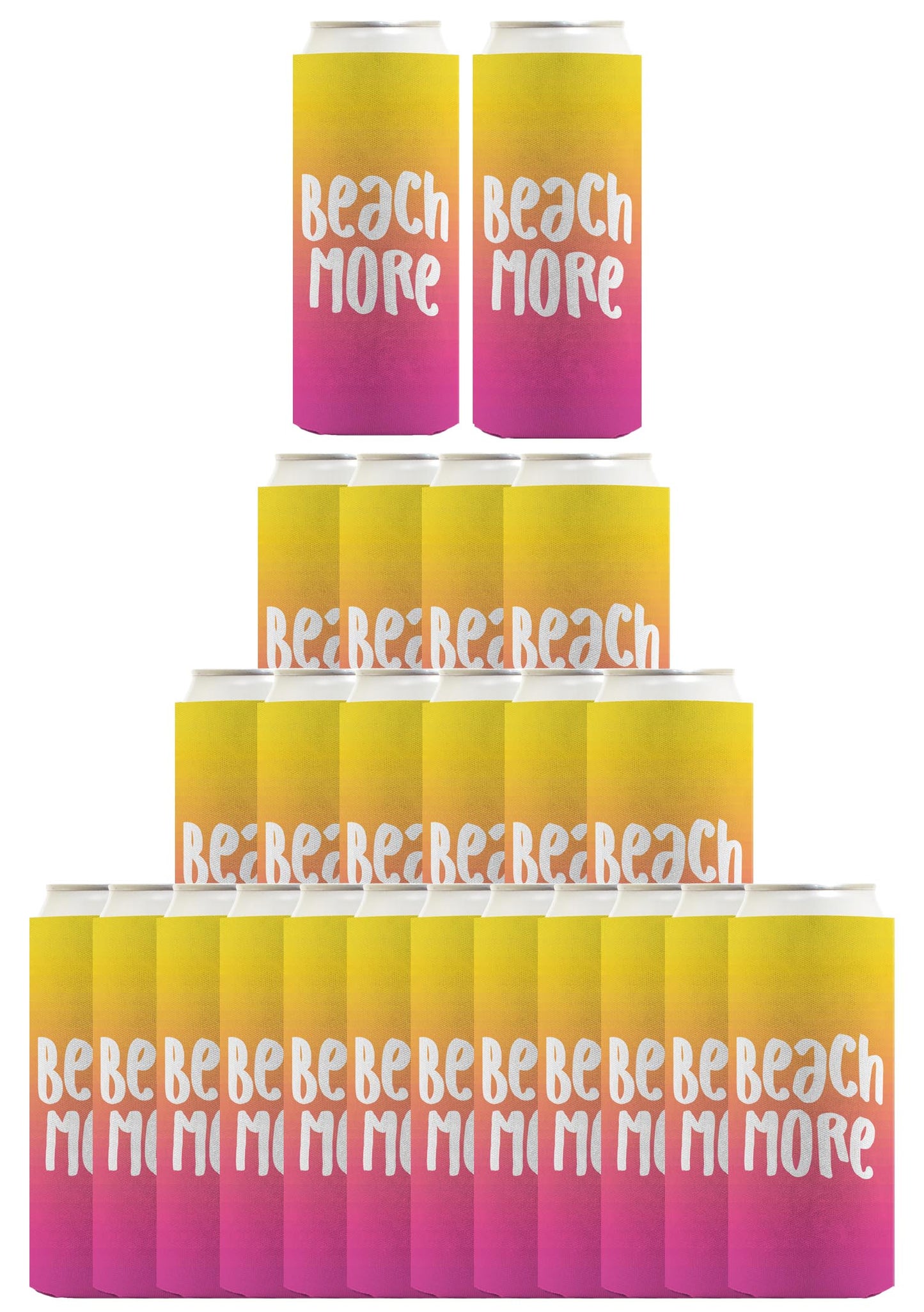 Summer Vibes Beach More Standard or Slim Can Thermocooler Drink Sleeve