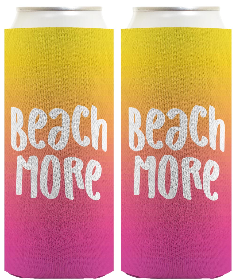 Summer Vibes Beach More Standard or Slim Can Thermocooler Drink Sleeve