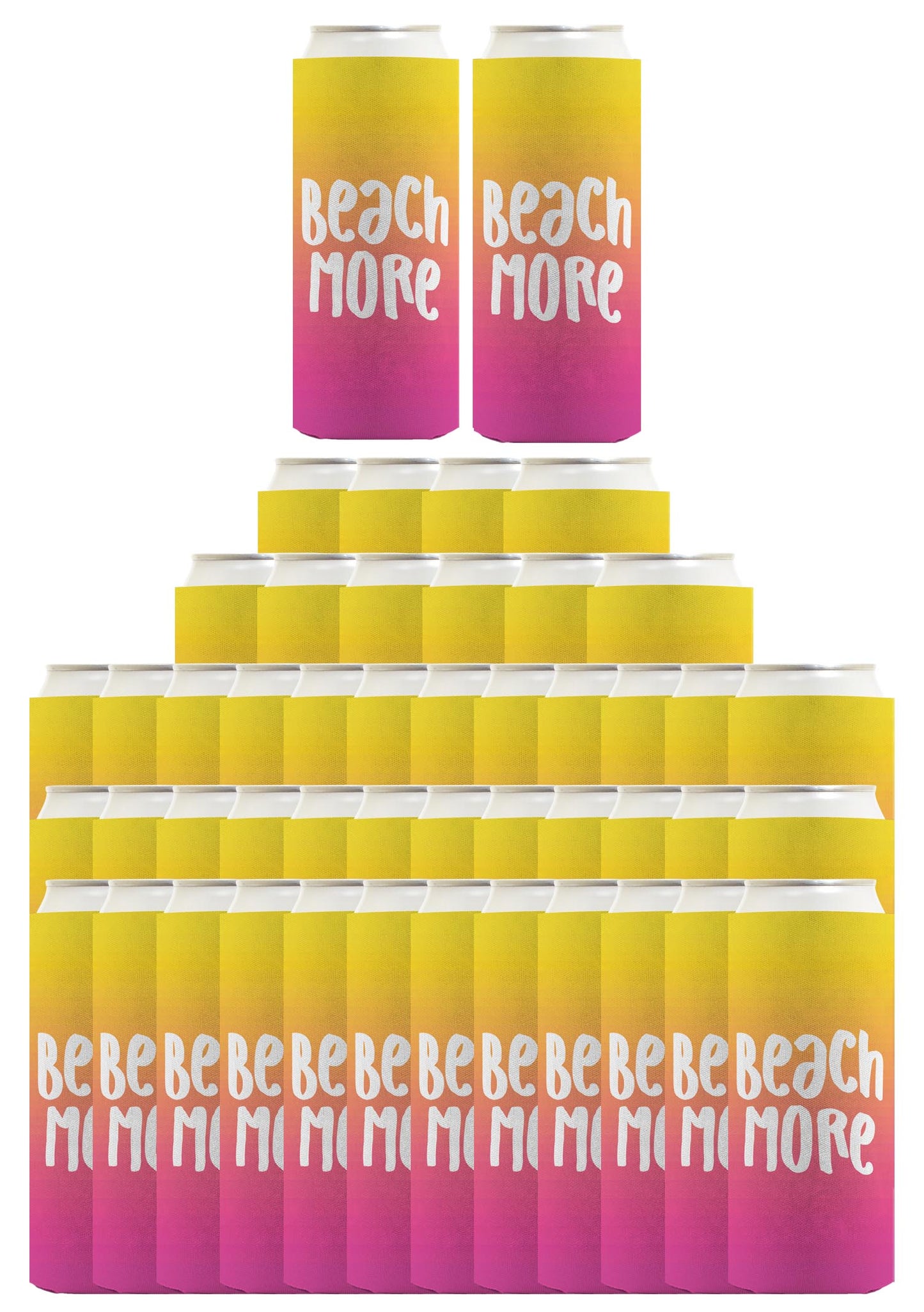 Summer Vibes Beach More Standard or Slim Can Thermocooler Drink Sleeve