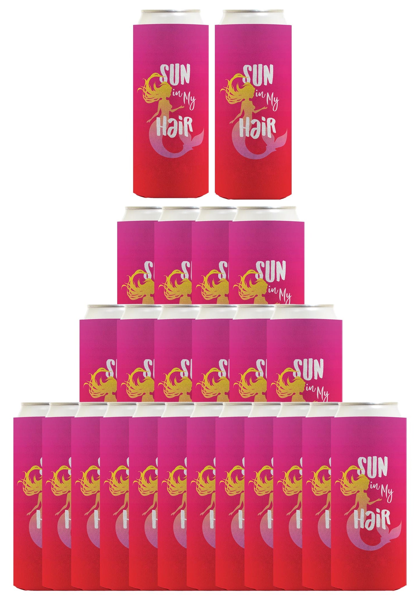Summer Vibes Sun In My Hair Standard or Slim Can Thermocooler Drink Sleeve