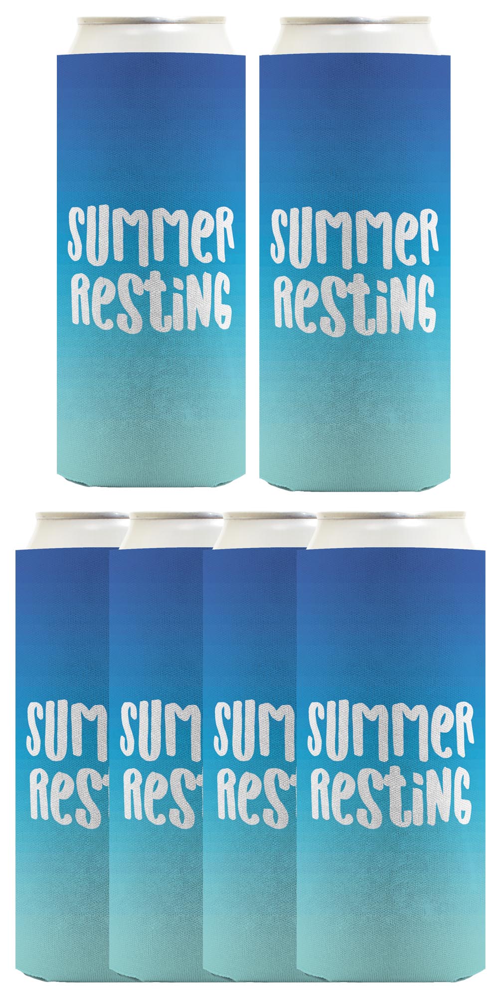 Summer Vibes Summer Resting Standard or Slim Can Thermocooler Drink Sleeve