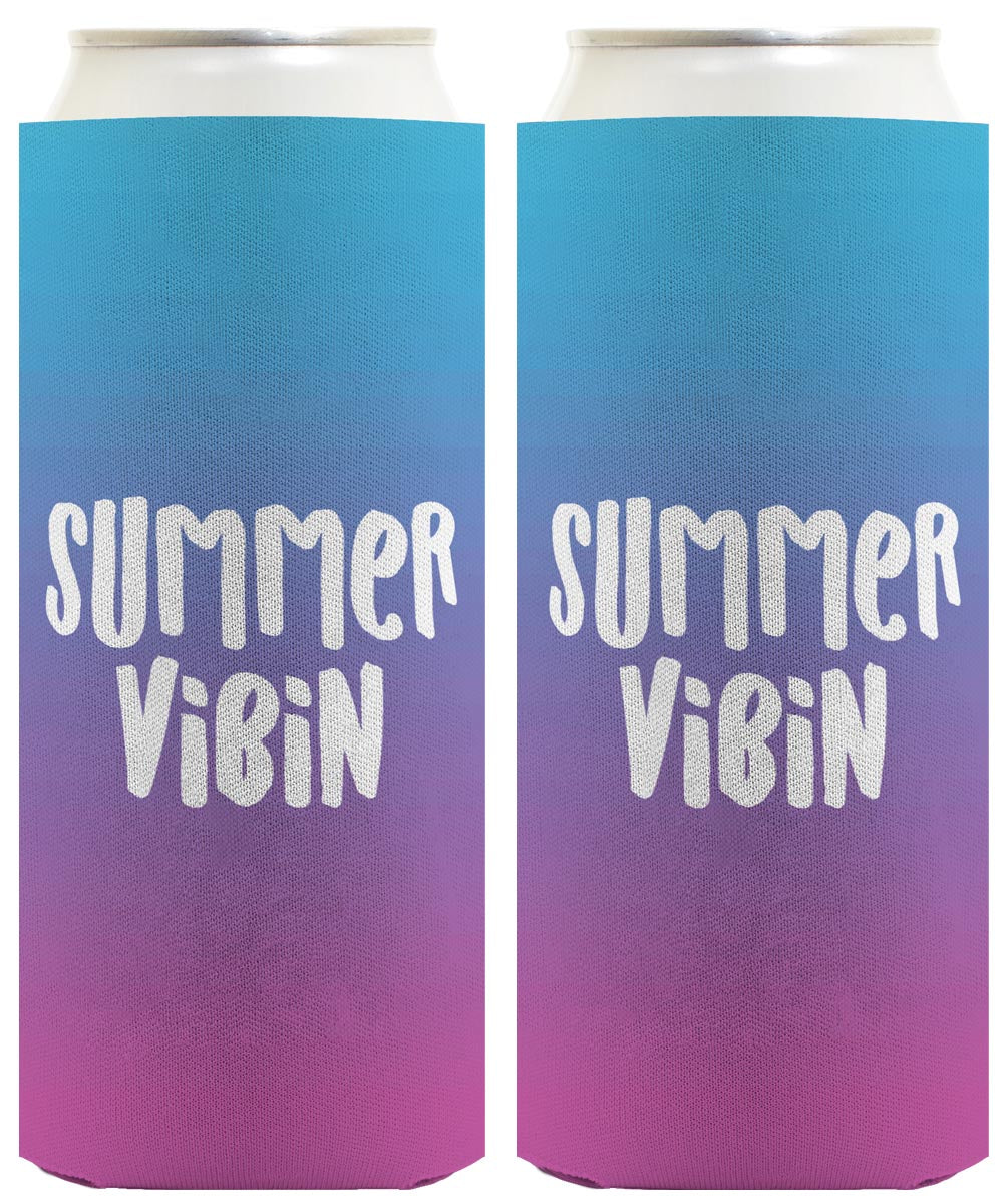 Summer Vibes Summer Vibin Standard or Slim Can Thermocooler Drink Sleeve