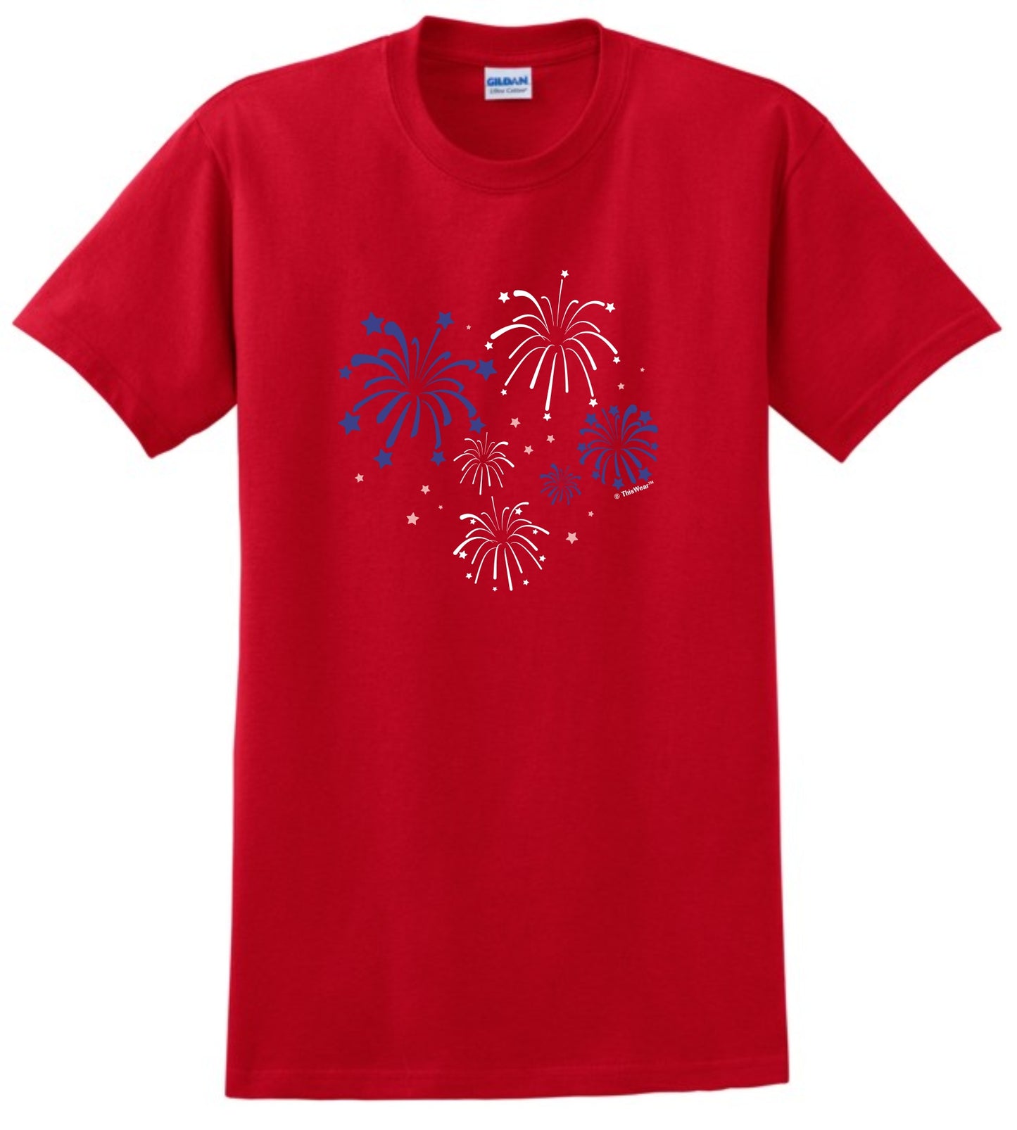 front of shirt red