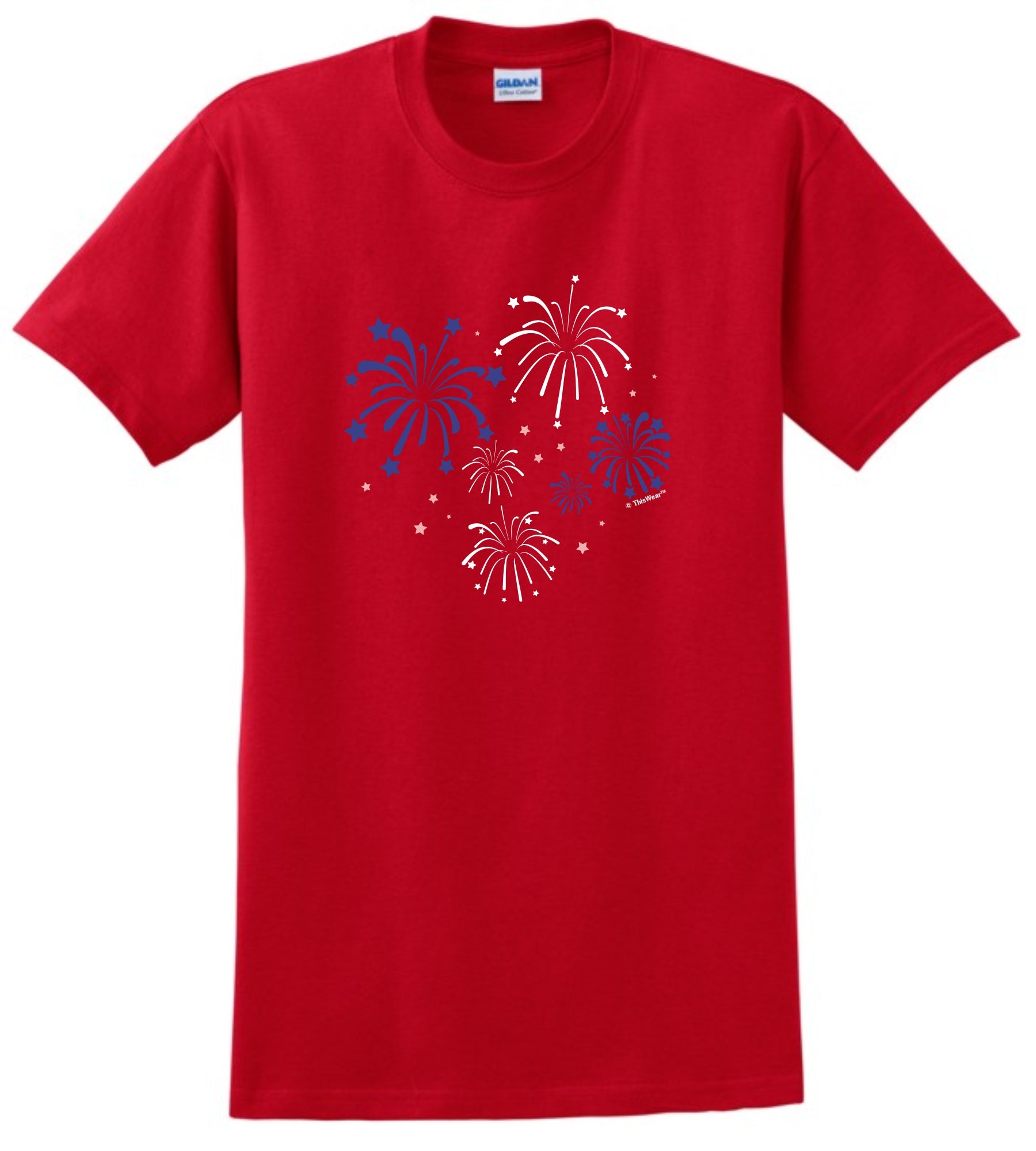 front of shirt red