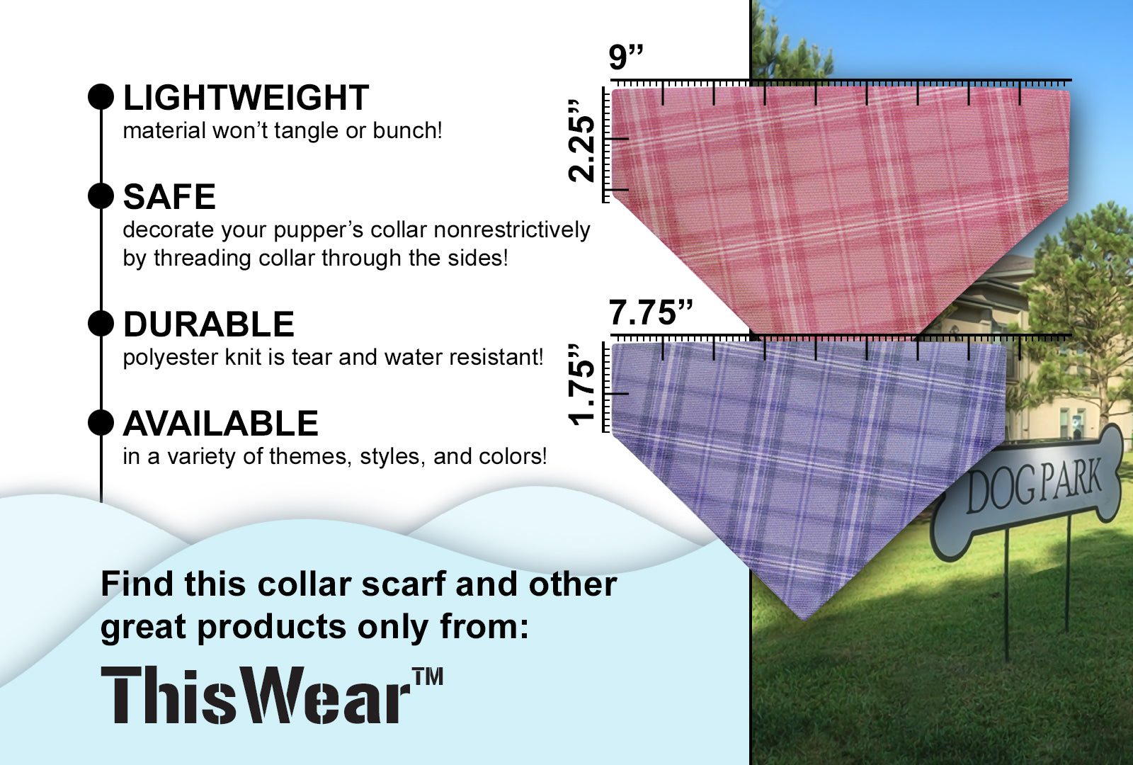 dog scarf information sheet