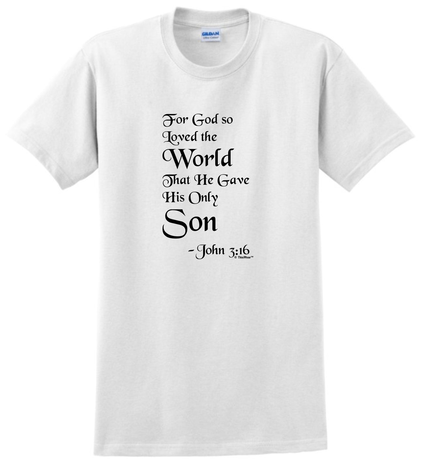 front of shirt White